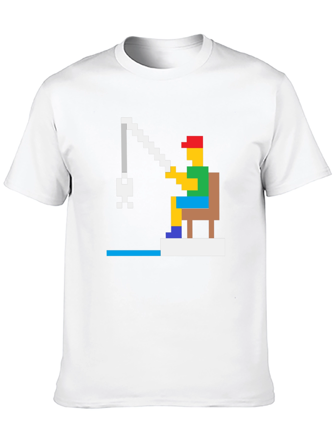Retro 8-Bit Fishing T-Shirt - Gamer Style
