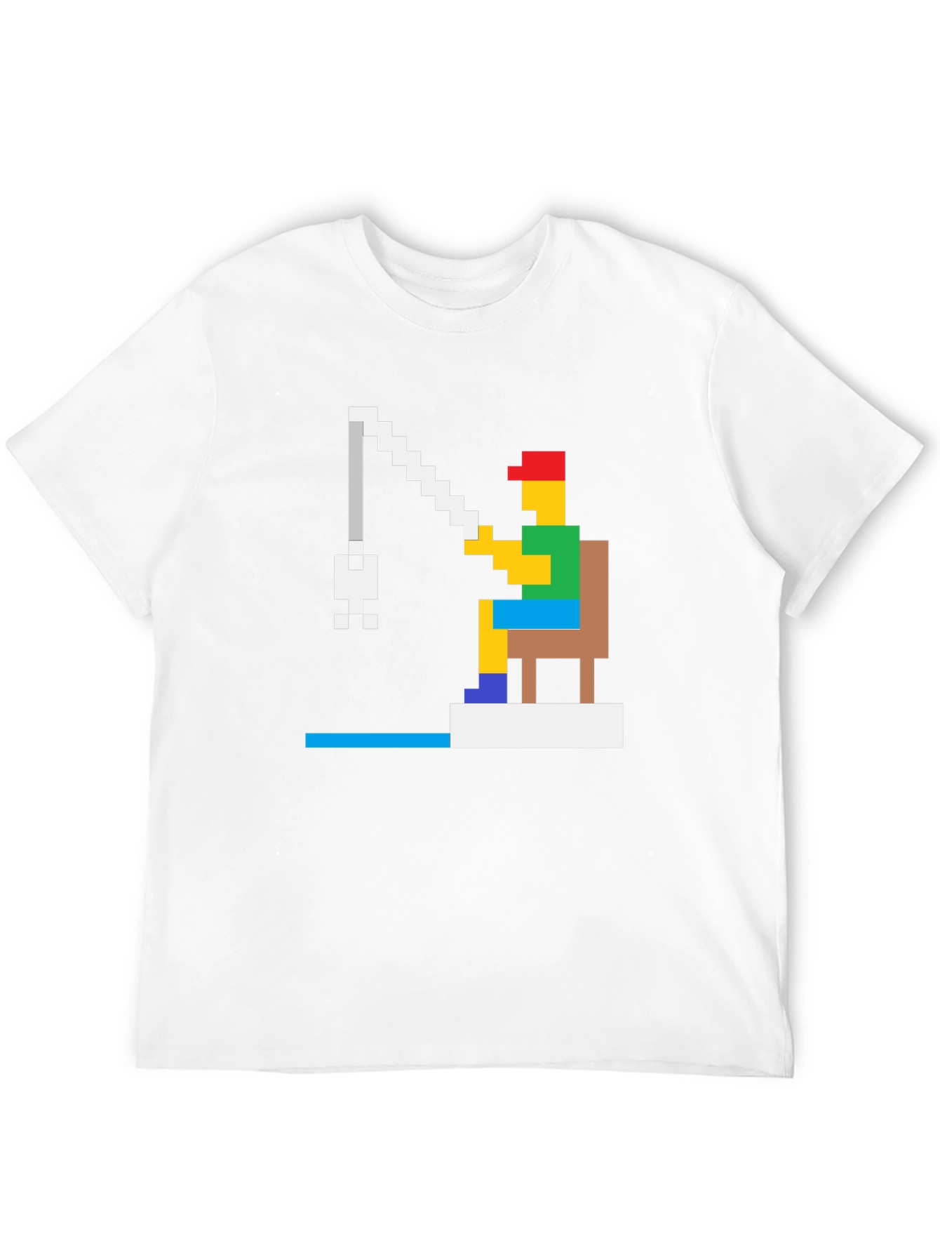 Retro 8-Bit Fishing T-Shirt - Gamer Style