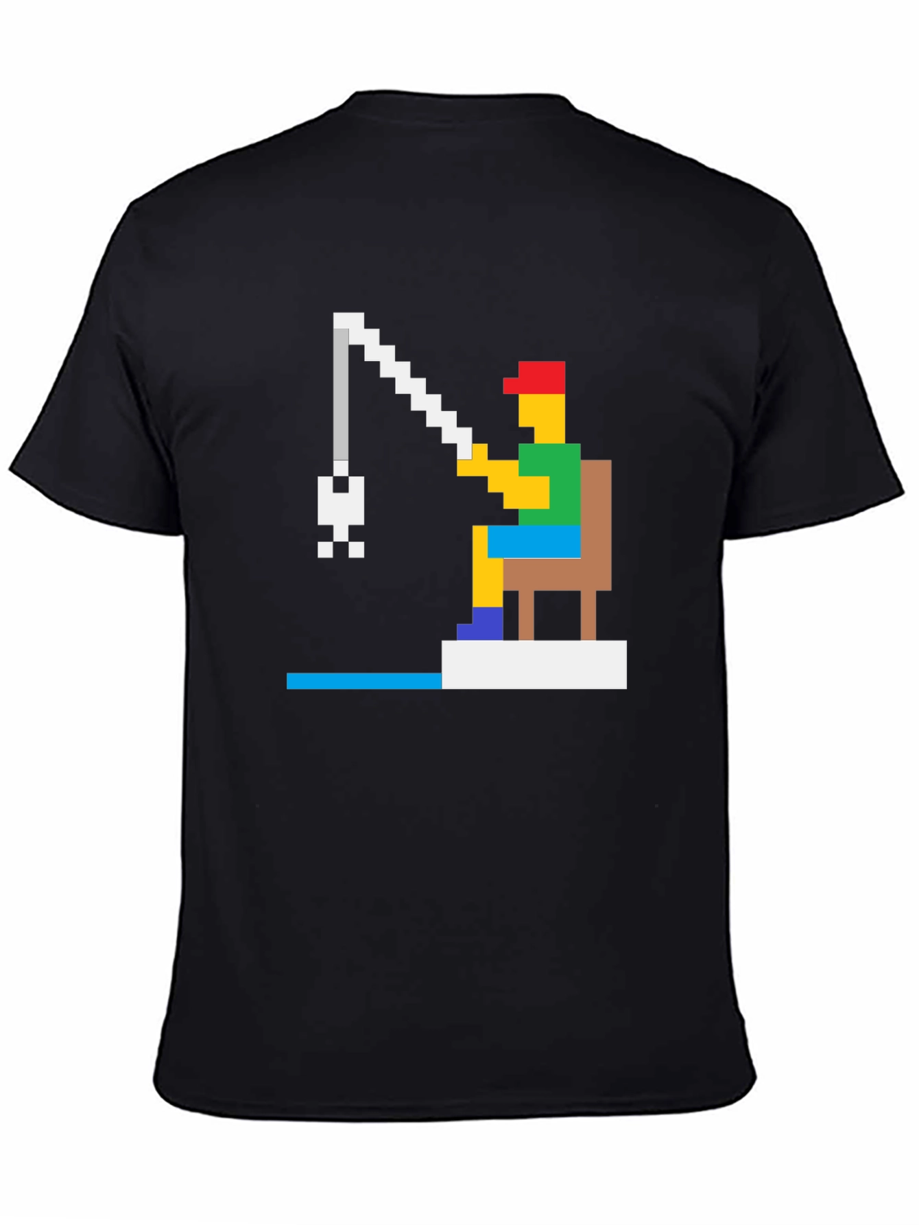 Retro 8-Bit Fishing T-Shirt - Gamer Style