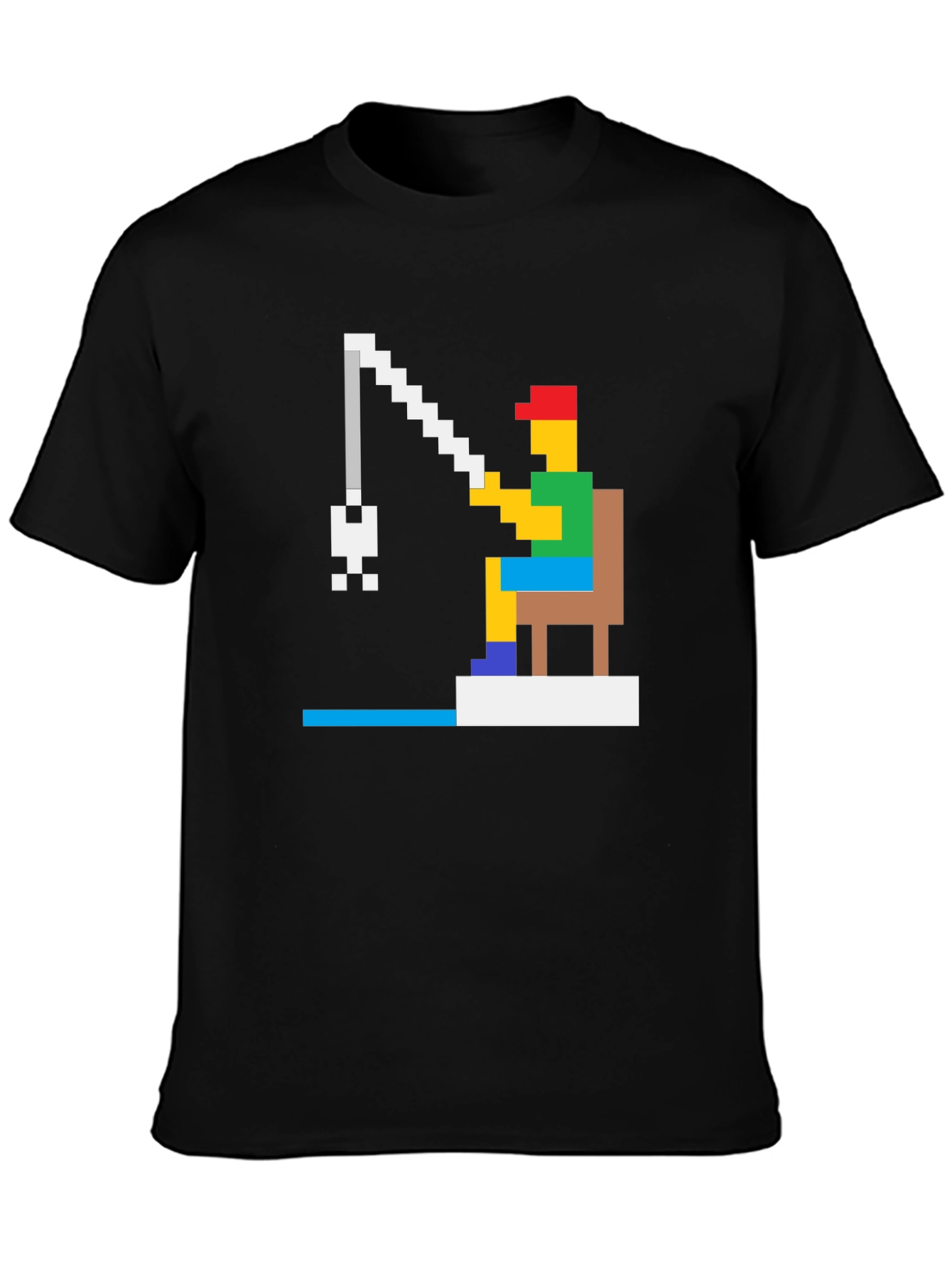 Retro 8-Bit Fishing T-Shirt - Gamer Style