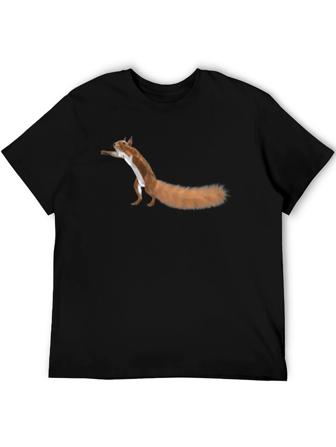 Squirrel Graphic Tee - Fun Black T-Shirt
