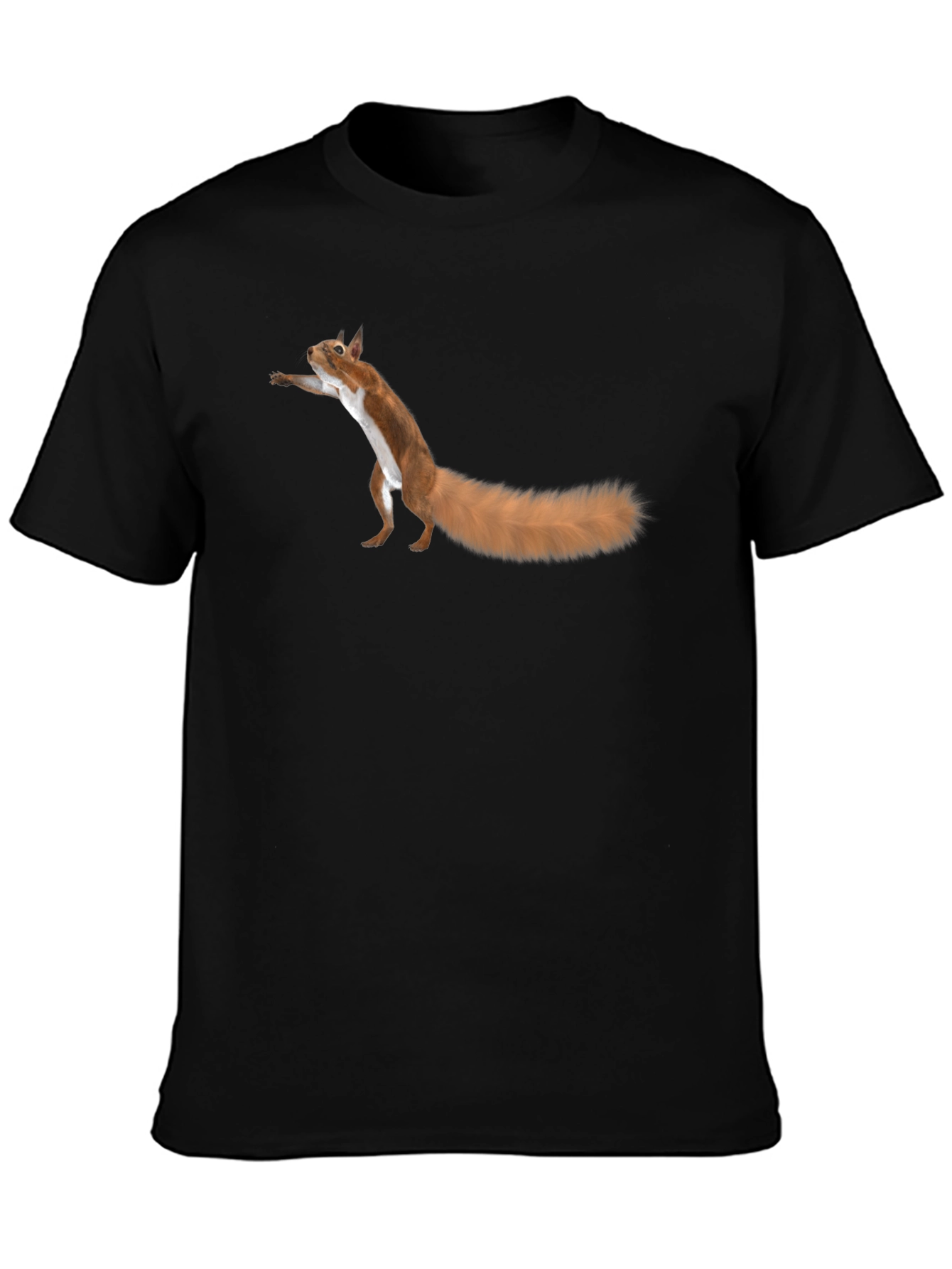 Squirrel Graphic Tee - Fun Black T-Shirt