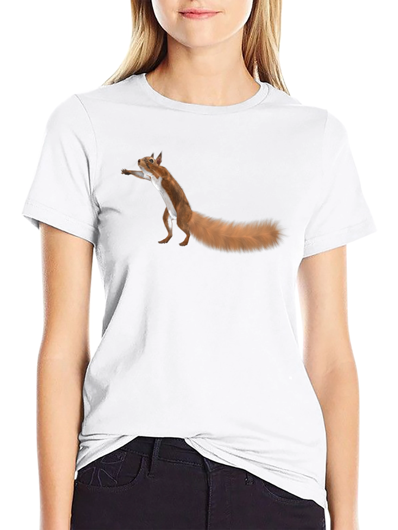 Squirrel Graphic Tee - Fun Black T-Shirt