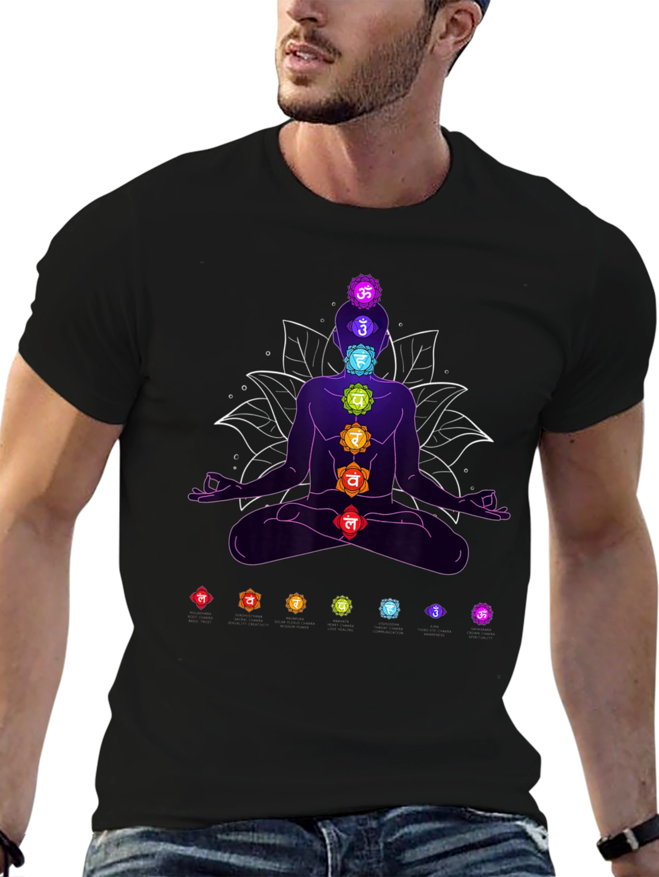Chakra Meditation T-Shirt - Spiritual Yoga Tee