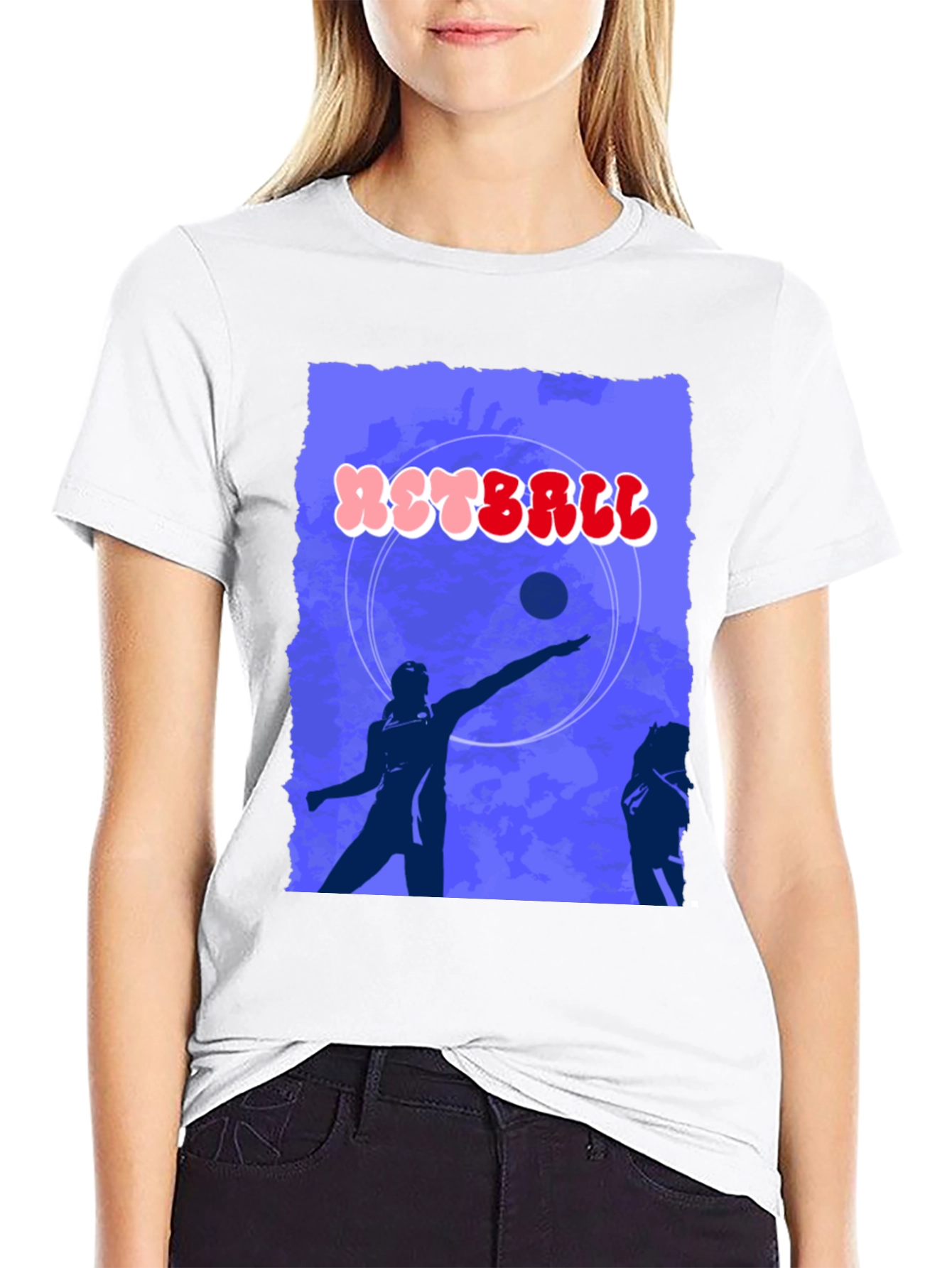 Netball Player Graphic Tee - Stylish Sportswear