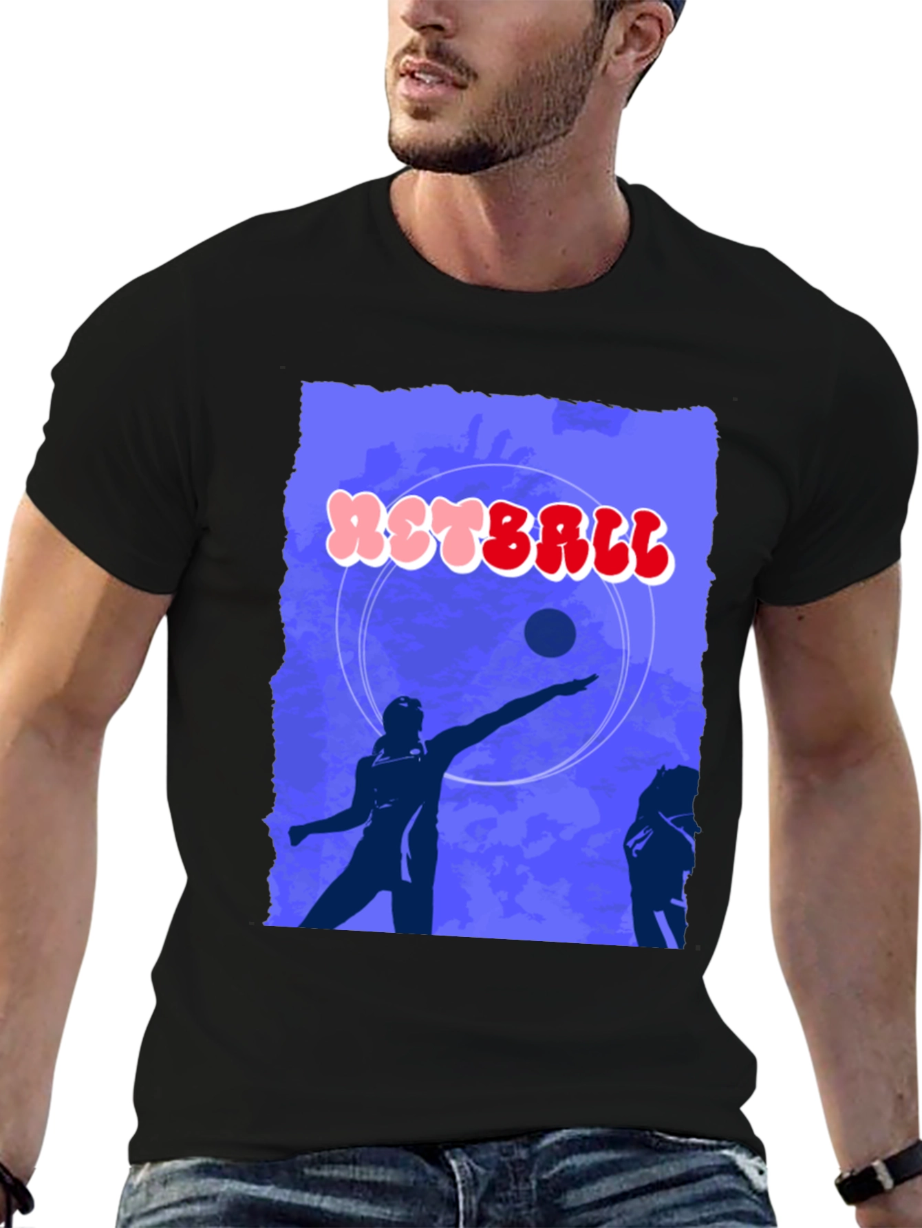 Netball Player Graphic Tee - Stylish Sportswear