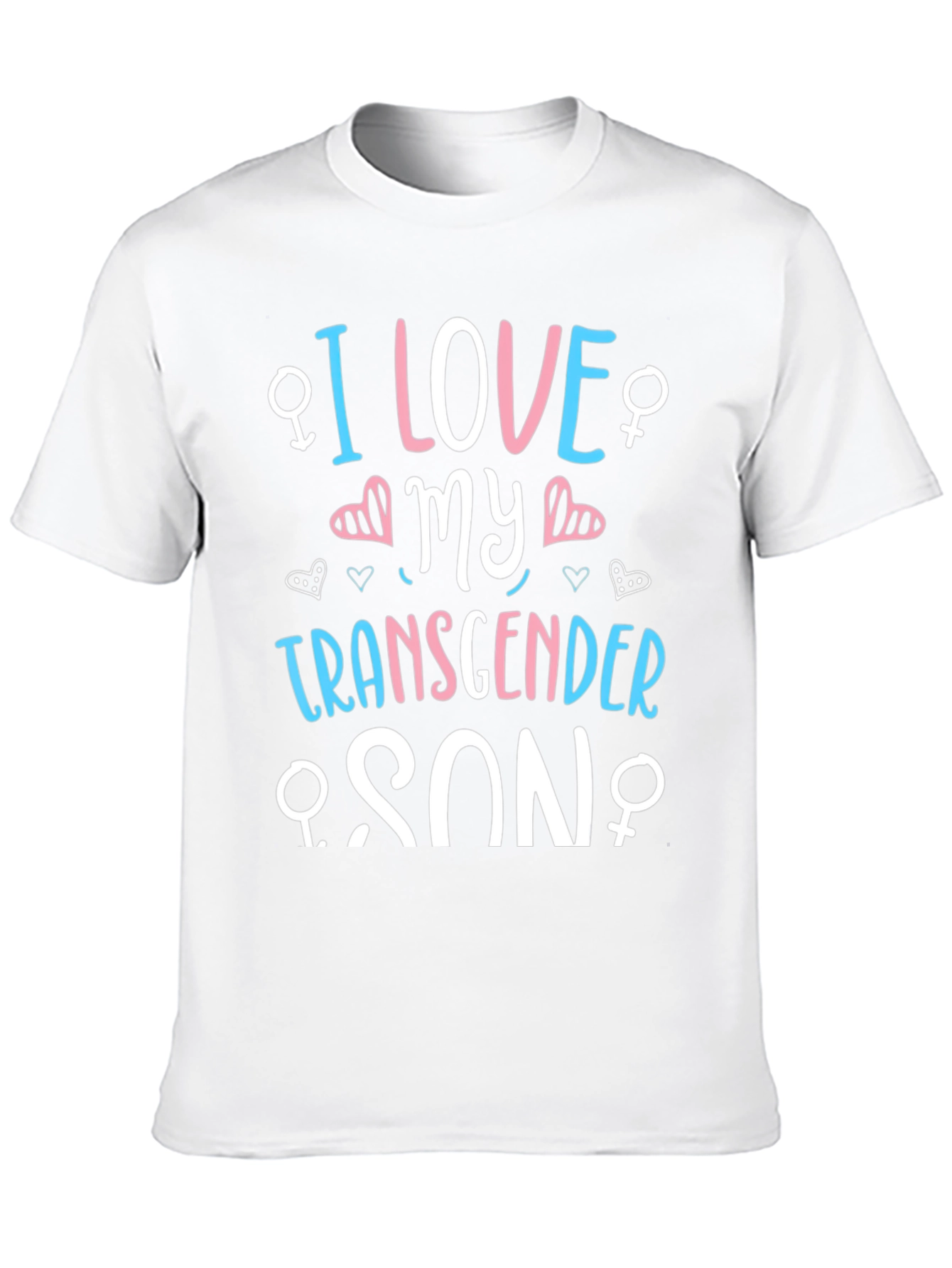 I Love My Transgender Son Black T-Shirt