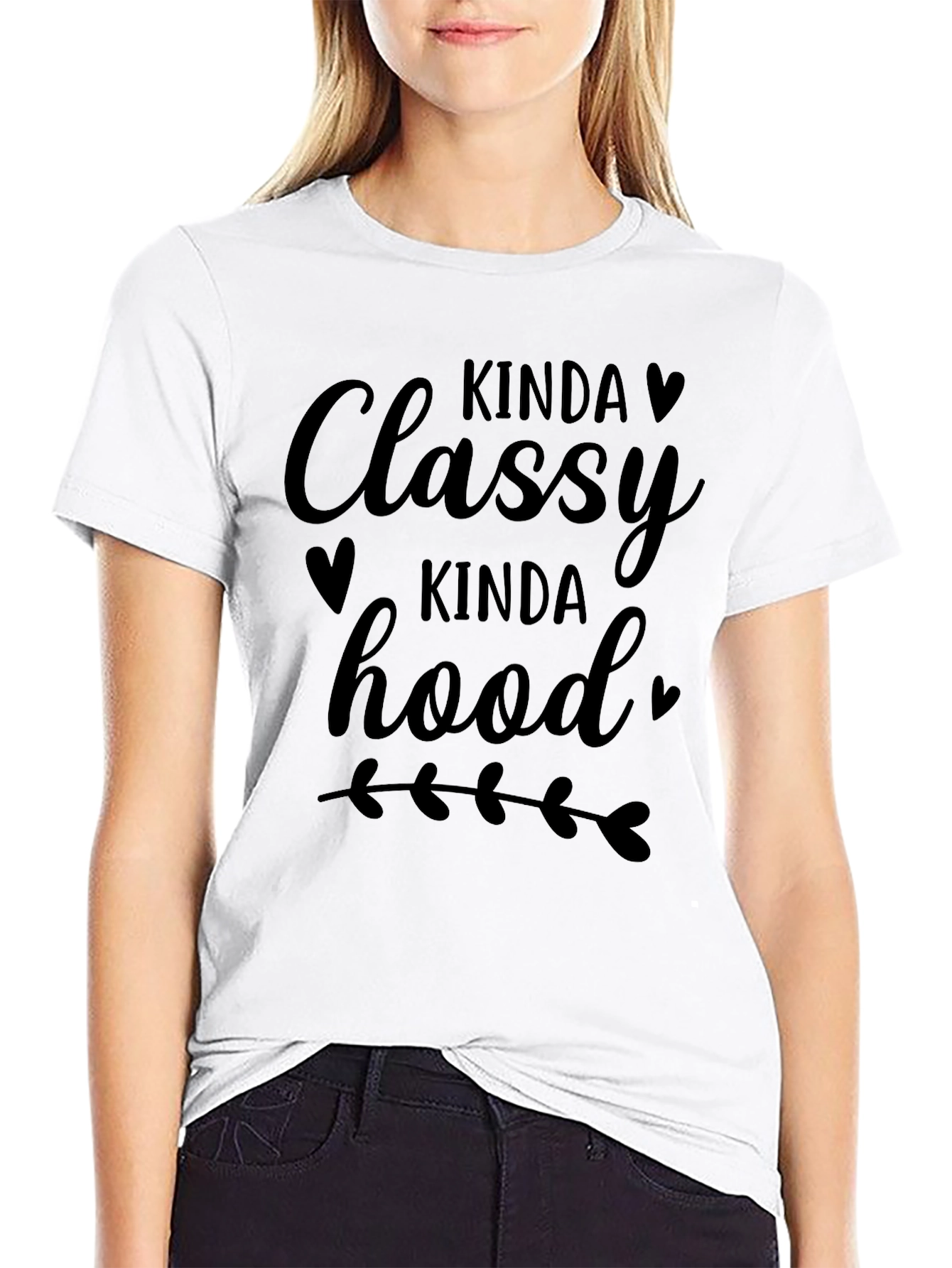 Kinda Classy Kinda Hood Black Tee