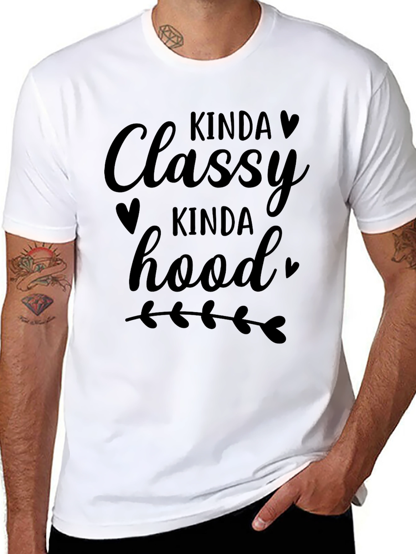 Kinda Classy Kinda Hood Black Tee