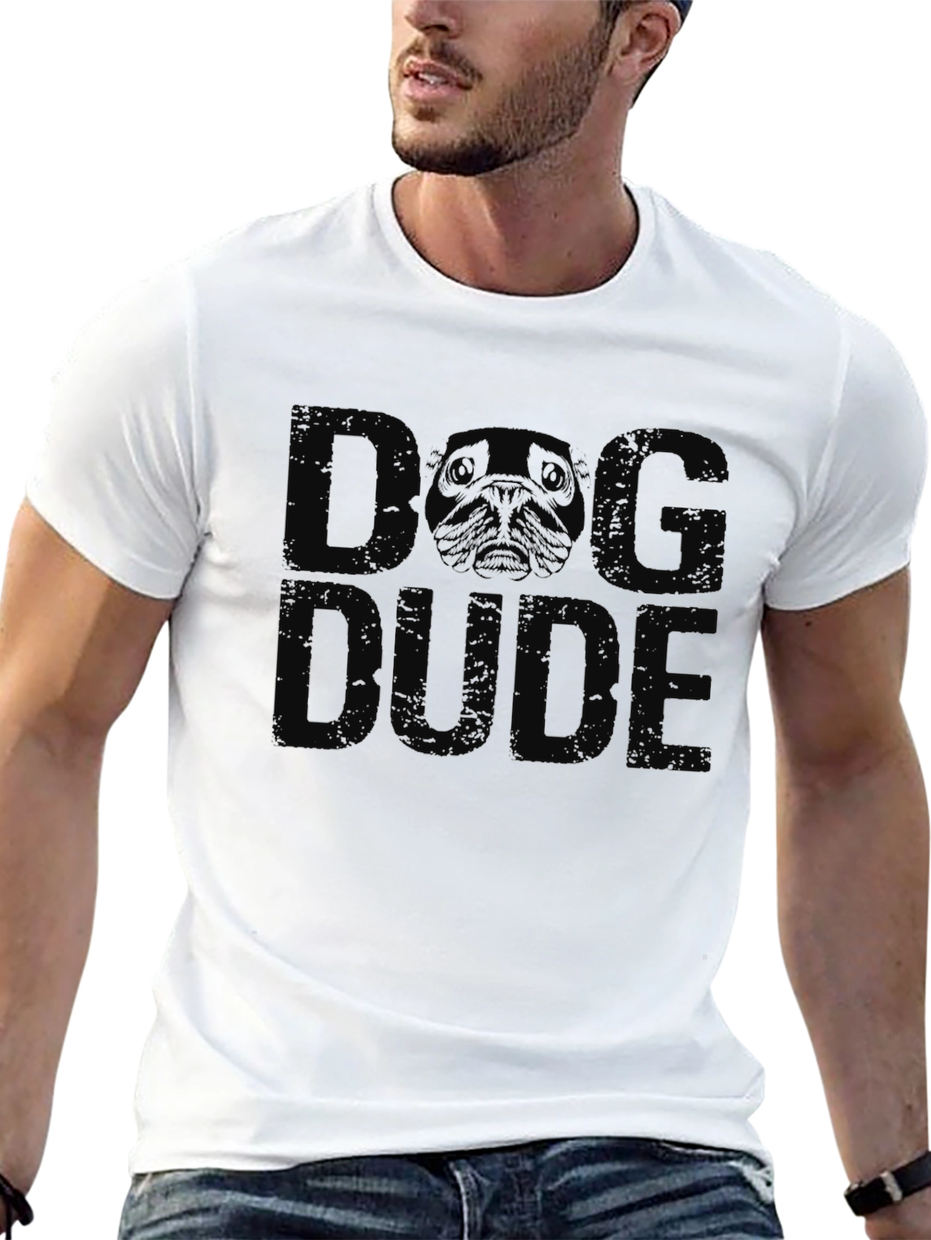 Dog Dude Graphic T-Shirt - Black