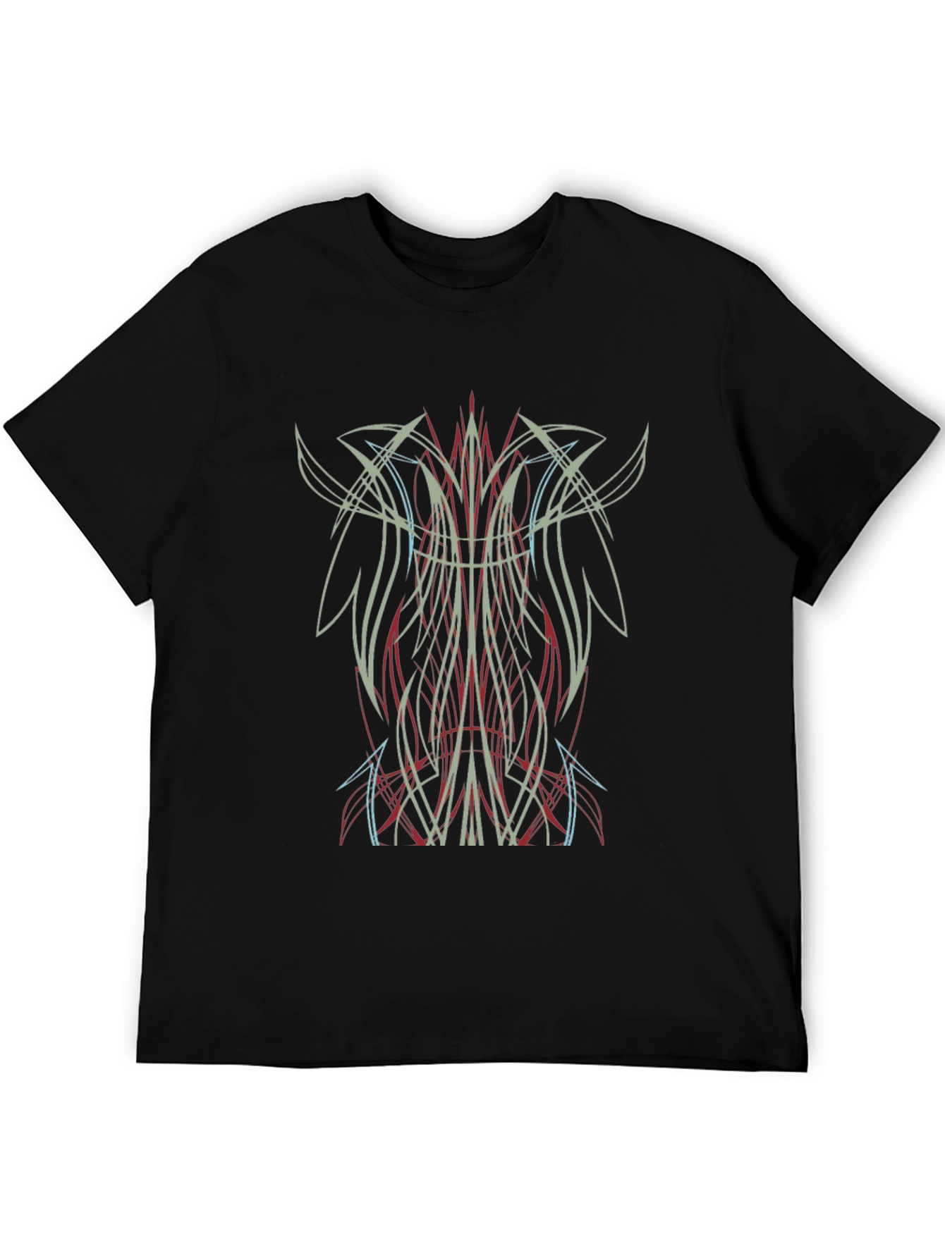 Cool Pinstripe Graphic Tee - Black