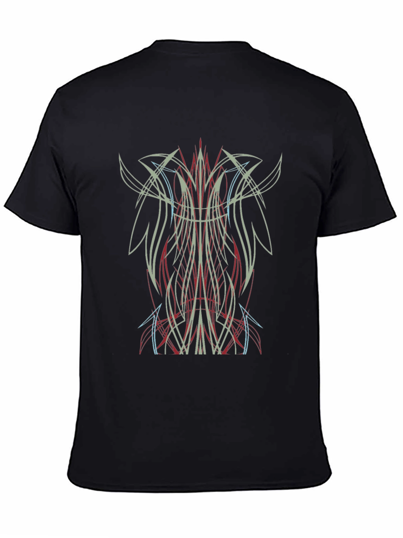 Cool Pinstripe Graphic Tee - Black