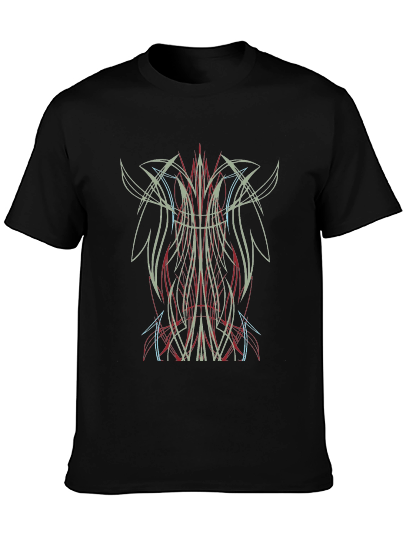 Cool Pinstripe Graphic Tee - Black