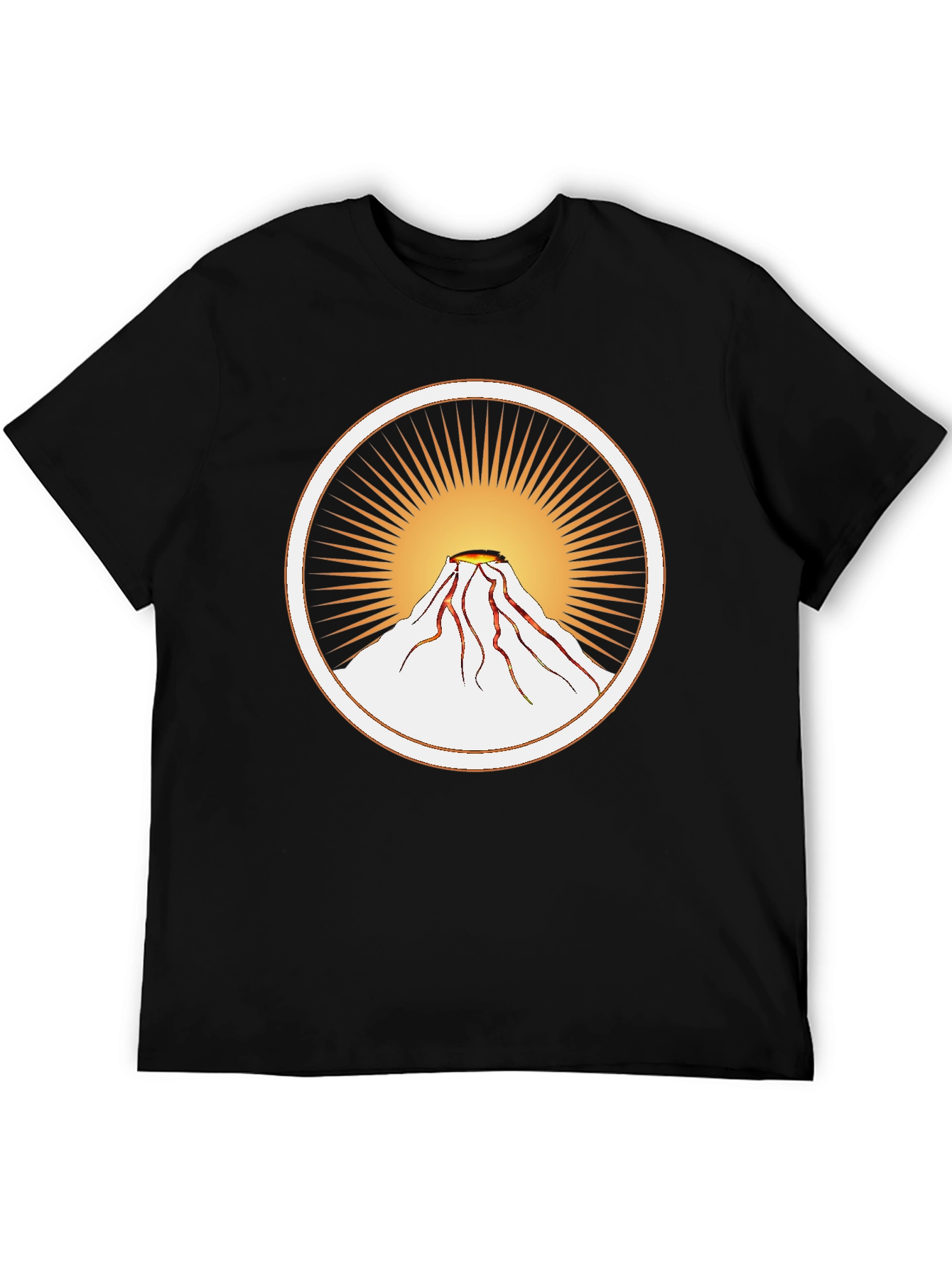 Volcano Burst Graphic Tee - Unique Design Soft Cotton