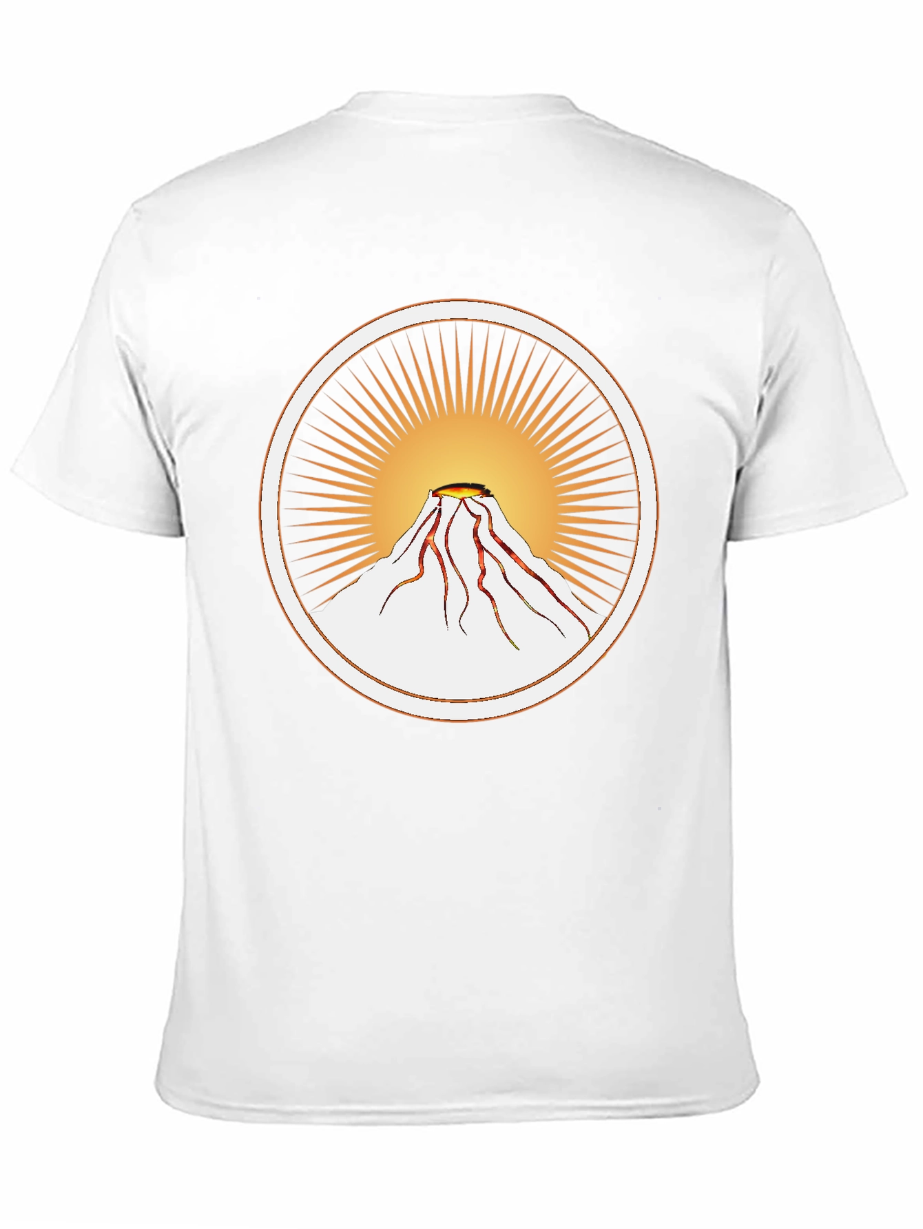 Volcano Burst Graphic Tee - Unique Design Soft Cotton