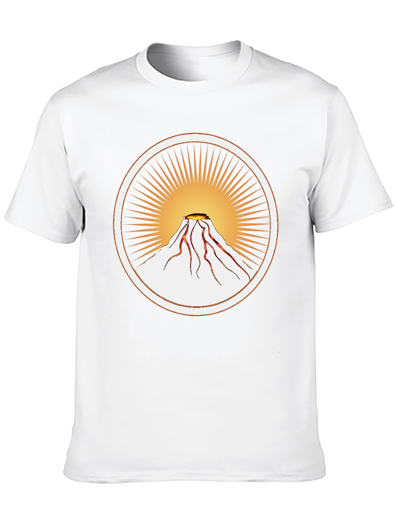 Volcano Burst Graphic Tee - Unique Design Soft Cotton