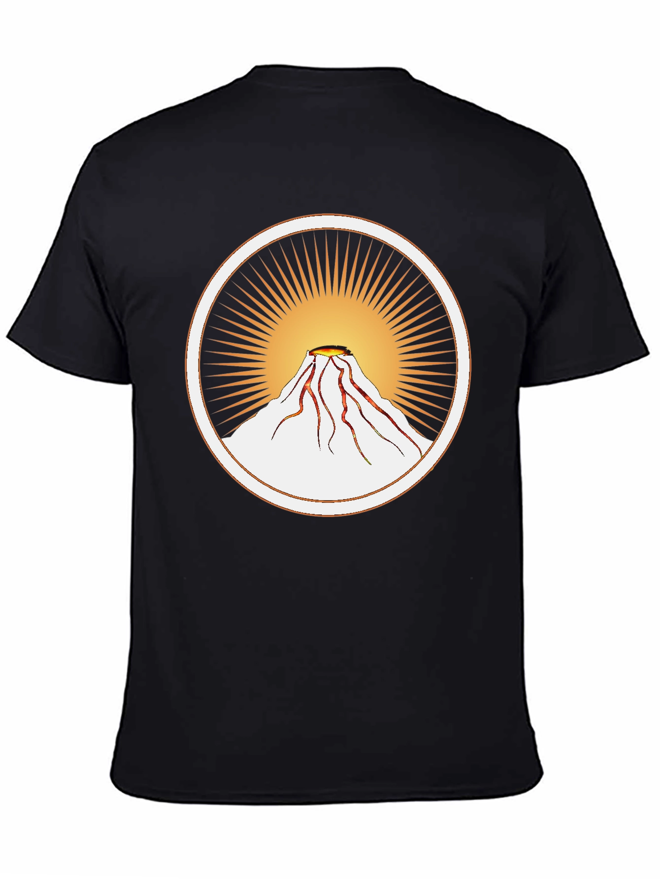 Volcano Burst Graphic Tee - Unique Design Soft Cotton