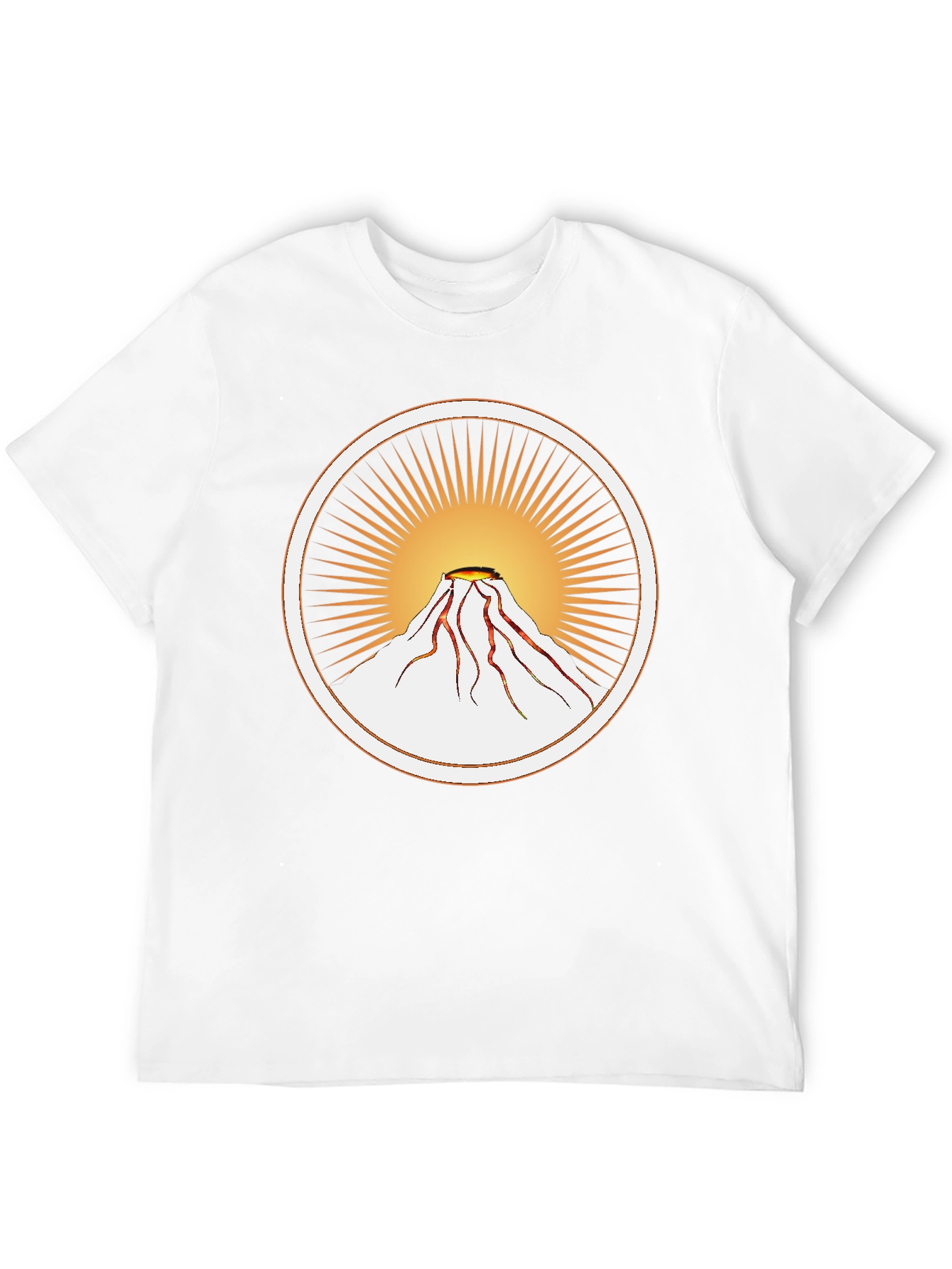 Volcano Burst Graphic Tee - Unique Design Soft Cotton
