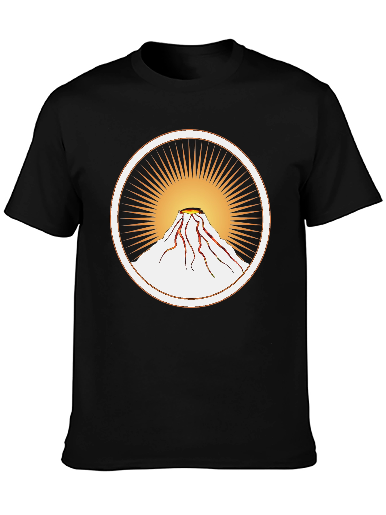 Volcano Burst Graphic Tee - Unique Design Soft Cotton