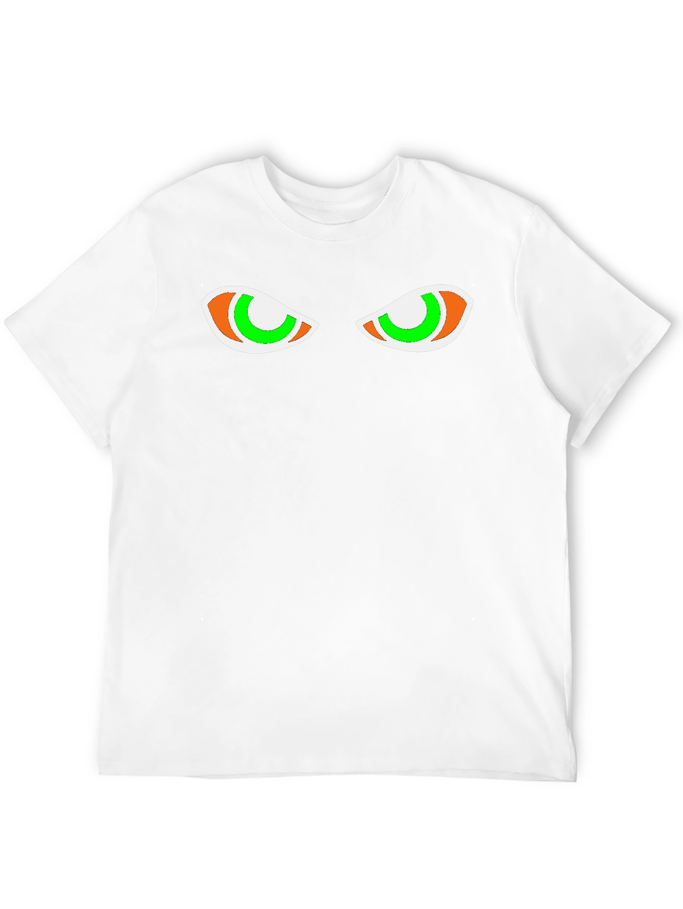 Mens Black Graphic Tee - Spooky Eyes Design
