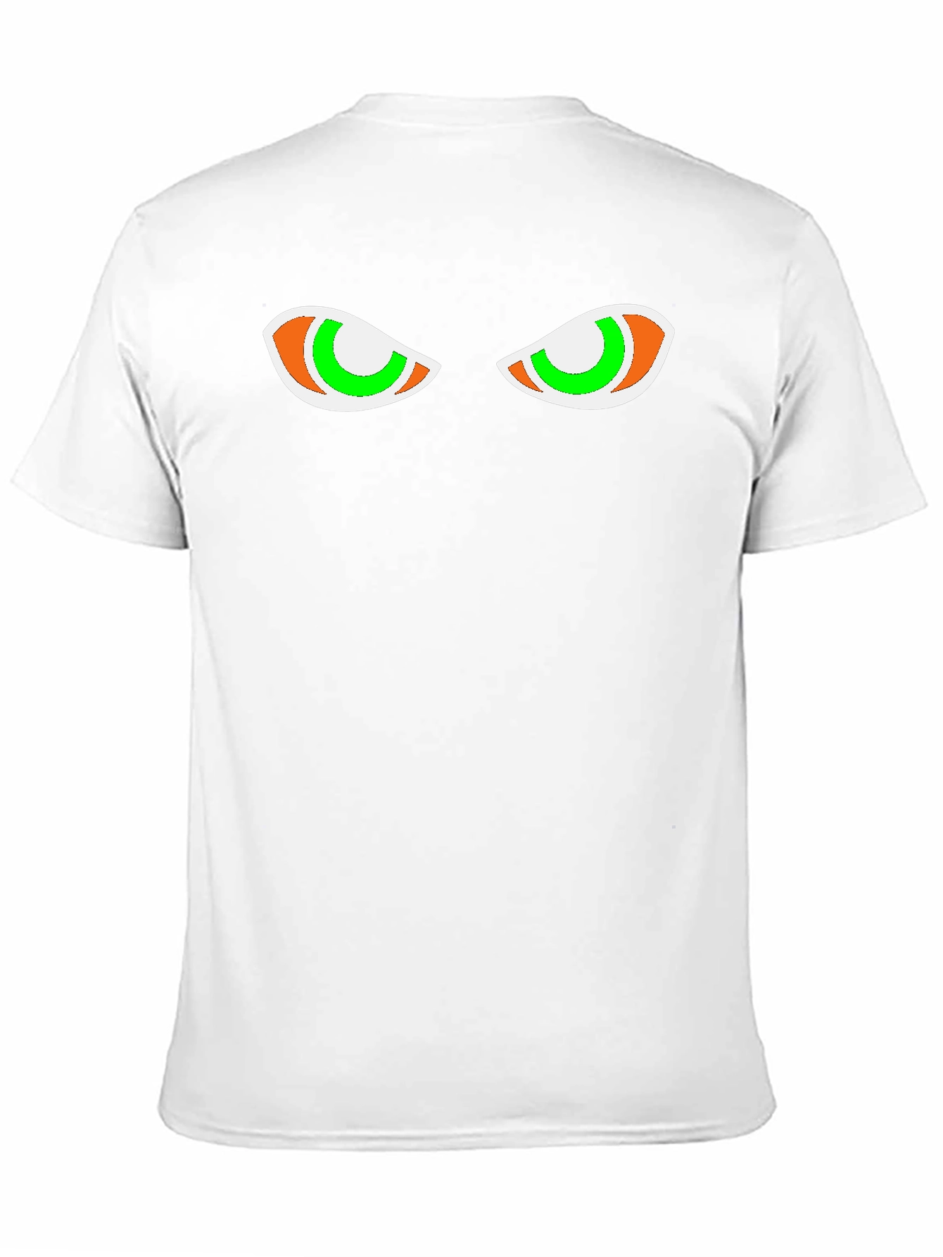 Mens Black Graphic Tee - Spooky Eyes Design