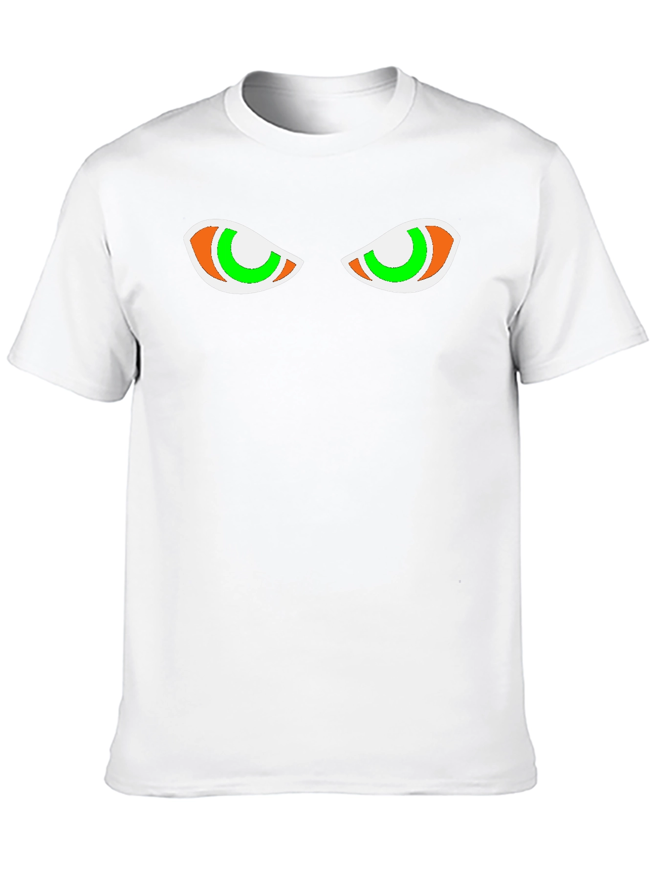 Mens Black Graphic Tee - Spooky Eyes Design