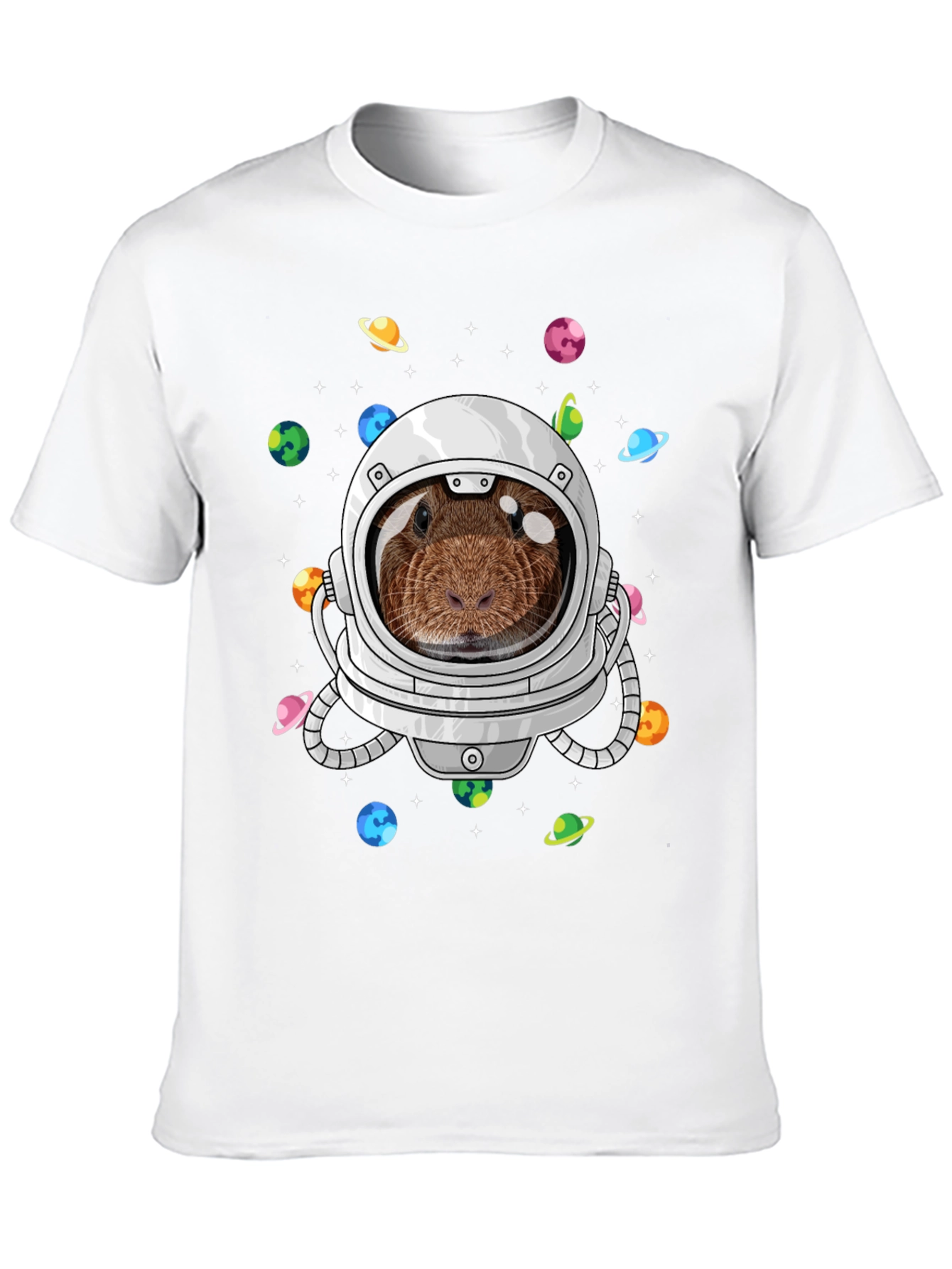 Guinea Pig Astronaut T-Shirt Funny Space Tee