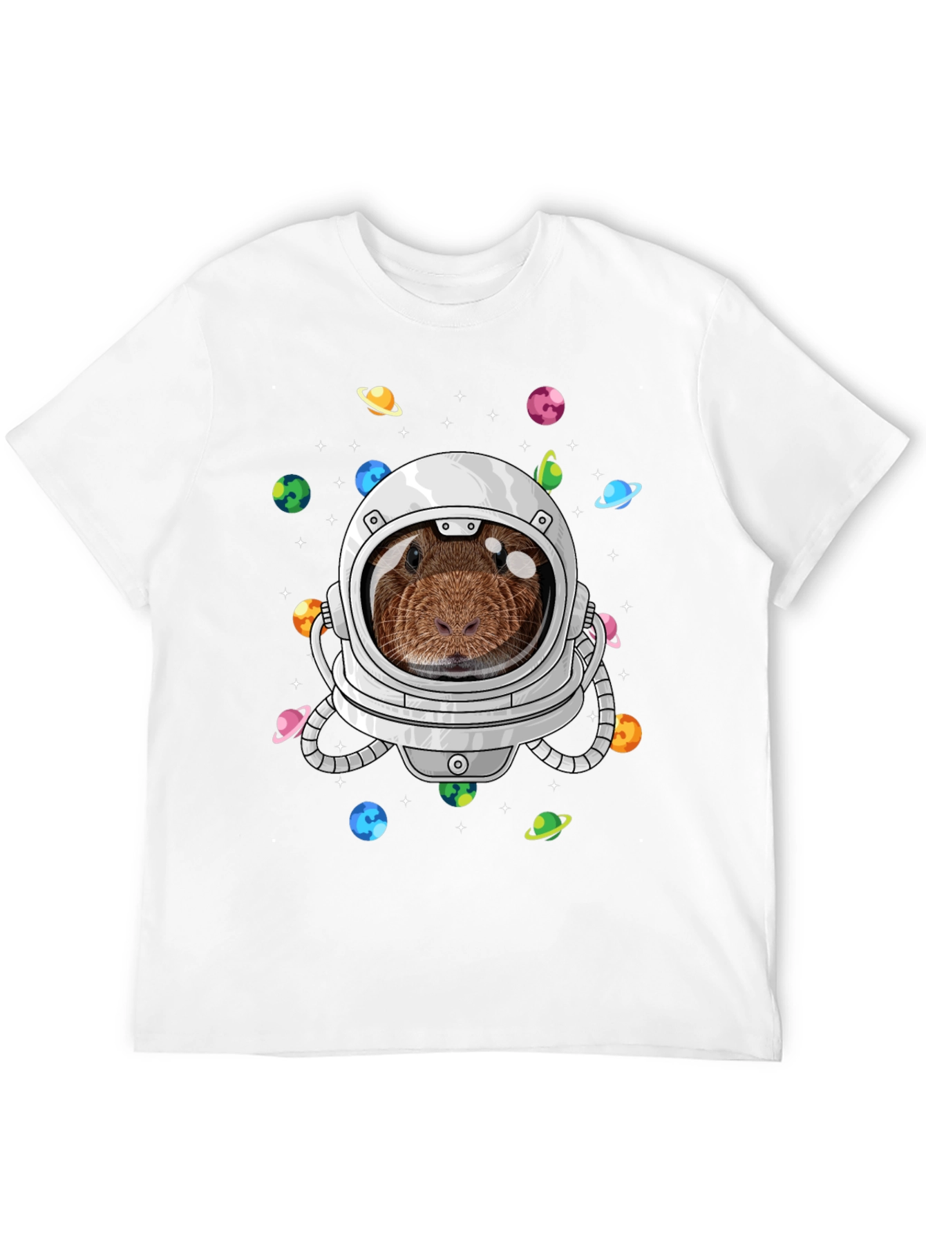 Guinea Pig Astronaut T-Shirt Funny Space Tee