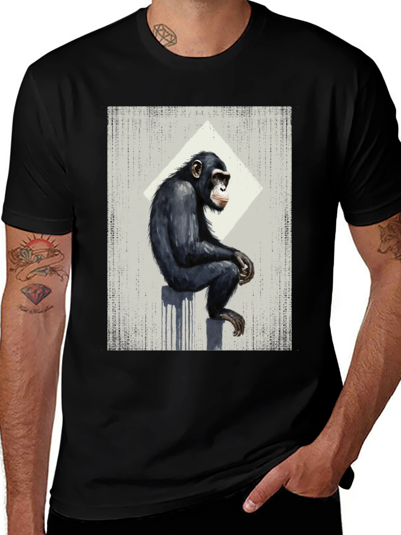 Chimpanzee Art Graphic Tee