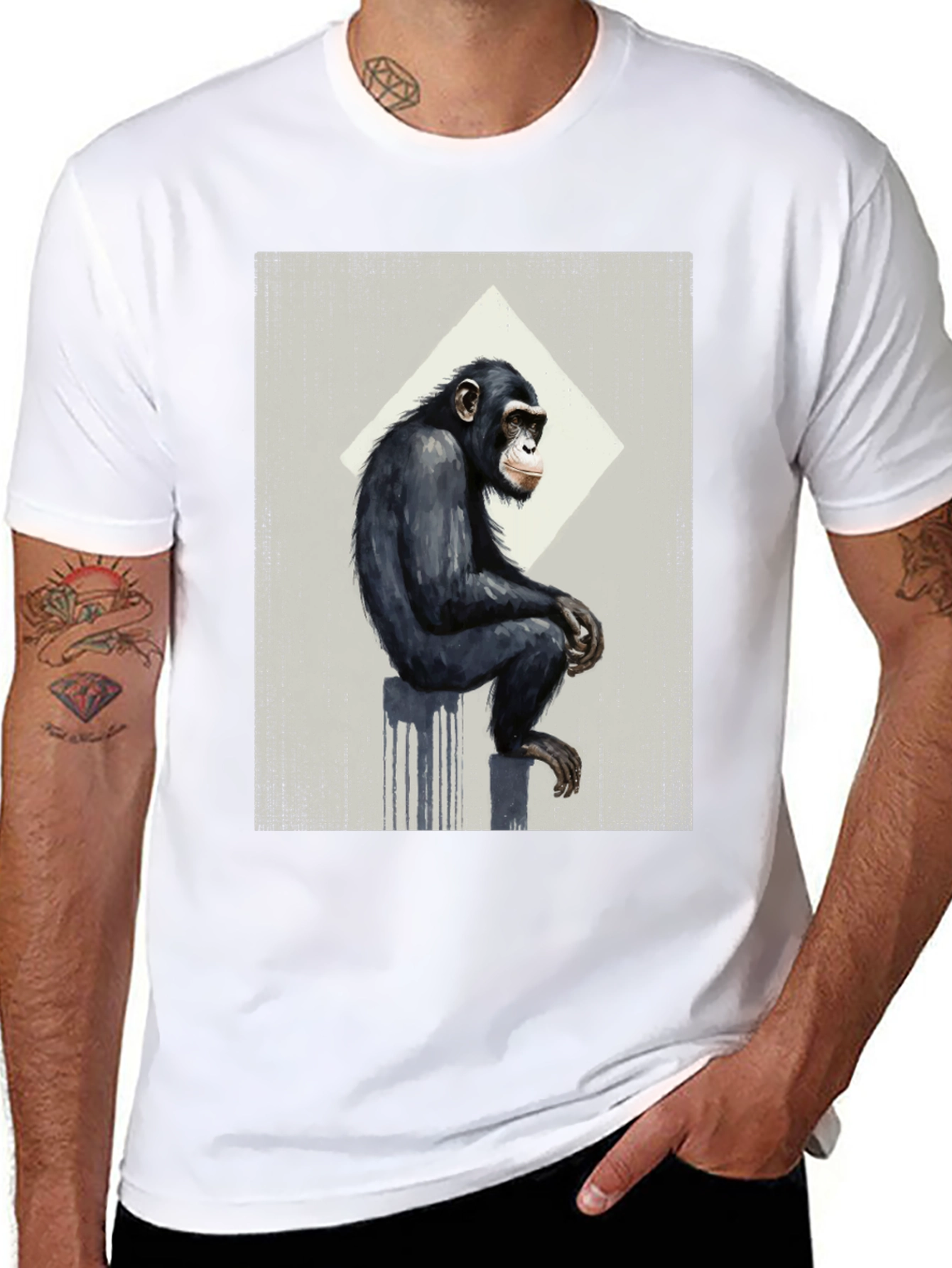 Chimpanzee Art Graphic Tee