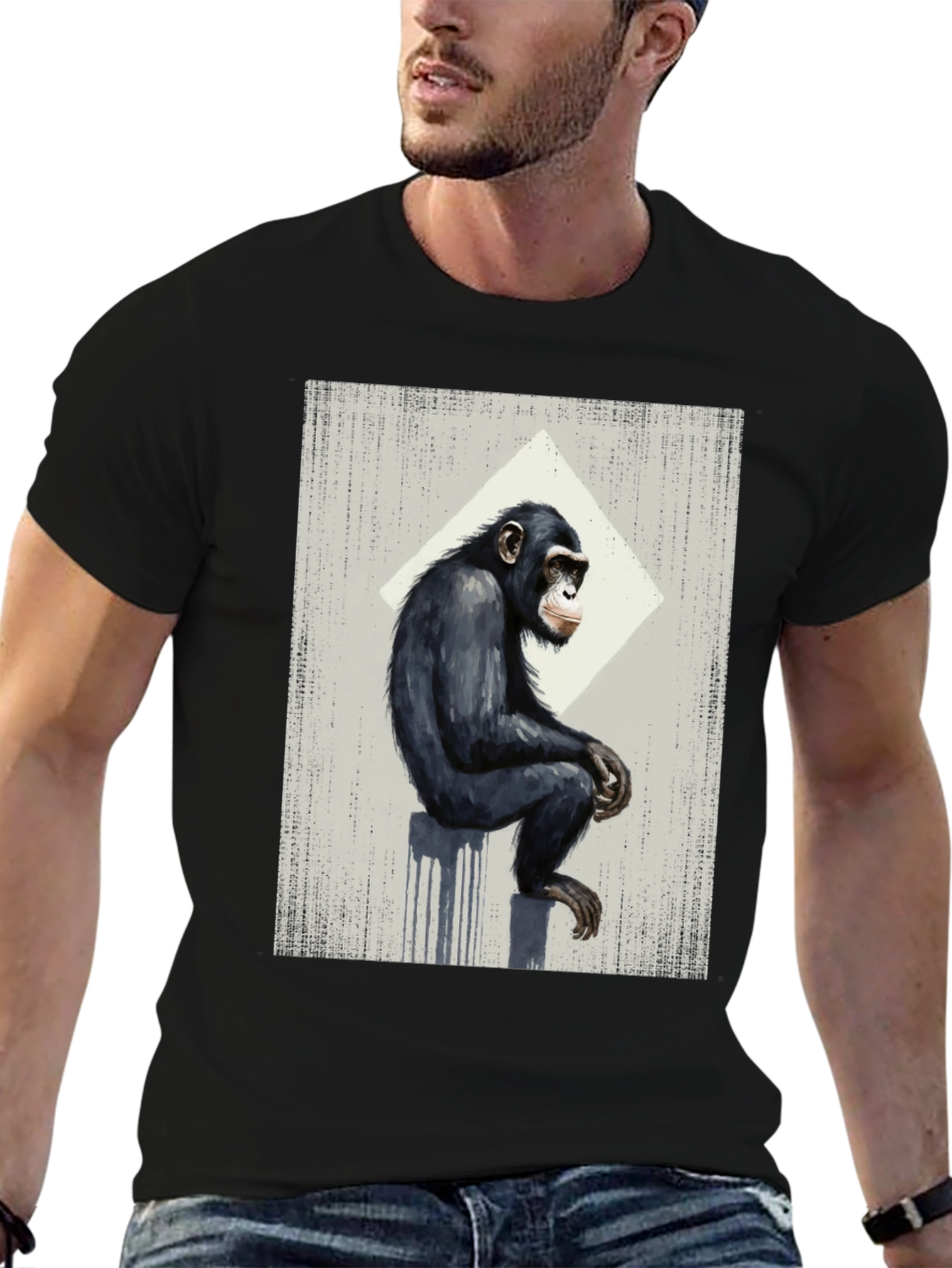 Chimpanzee Art Graphic Tee