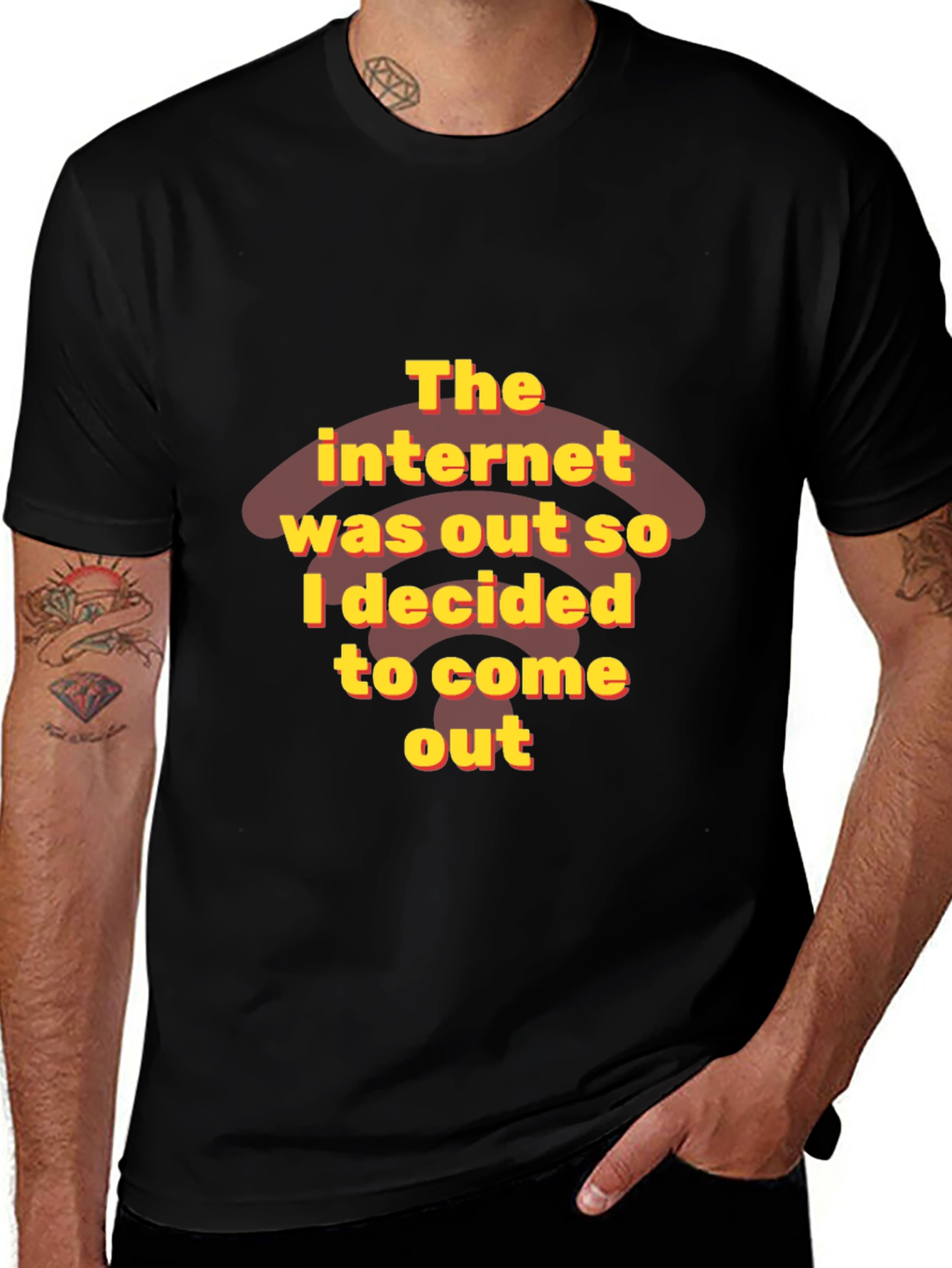 Funny Internet Out Graphic T-Shirt