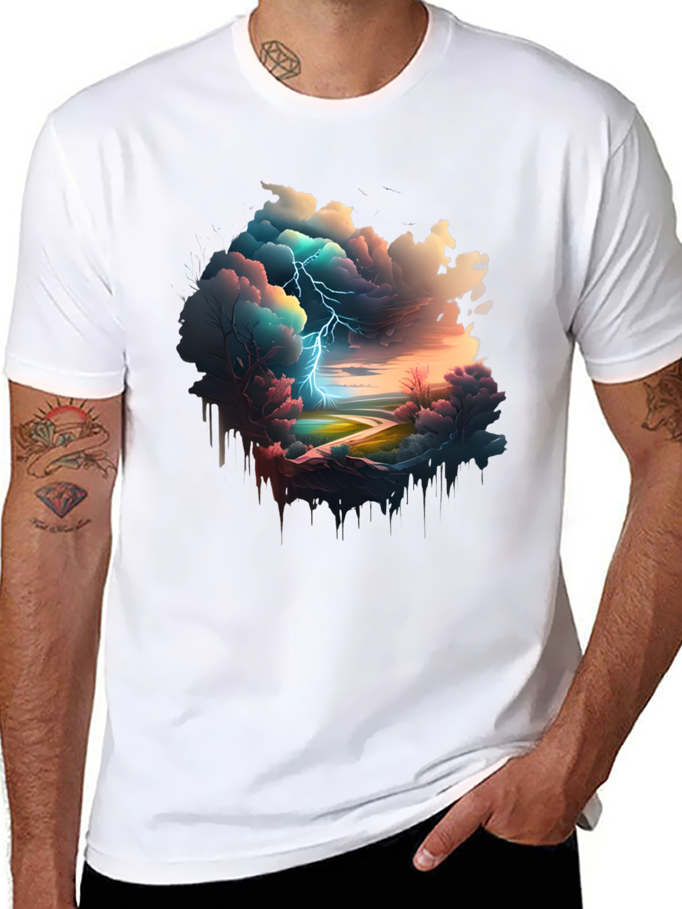 Stormscape Graphic Tee - Unique Design