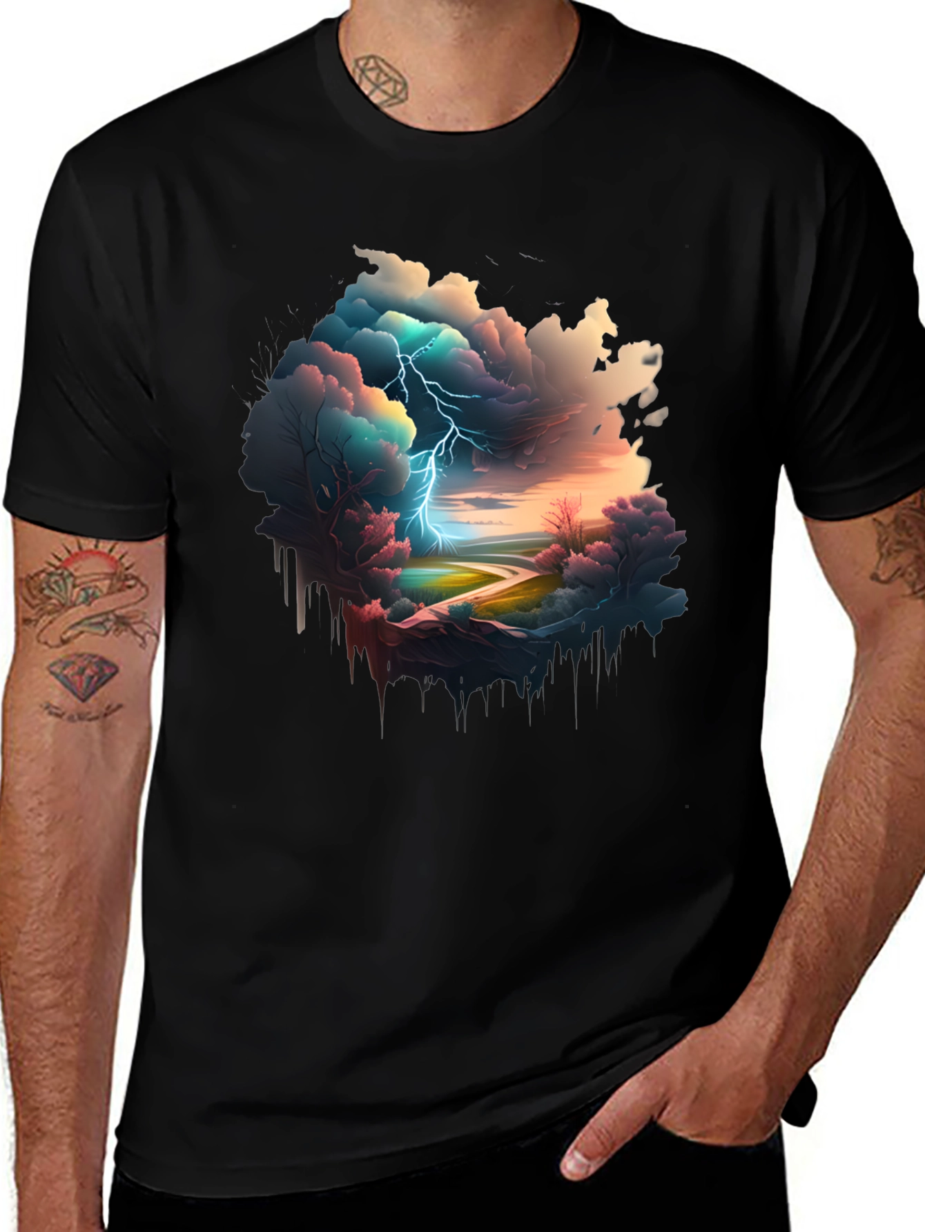 Stormscape Graphic Tee - Unique Design