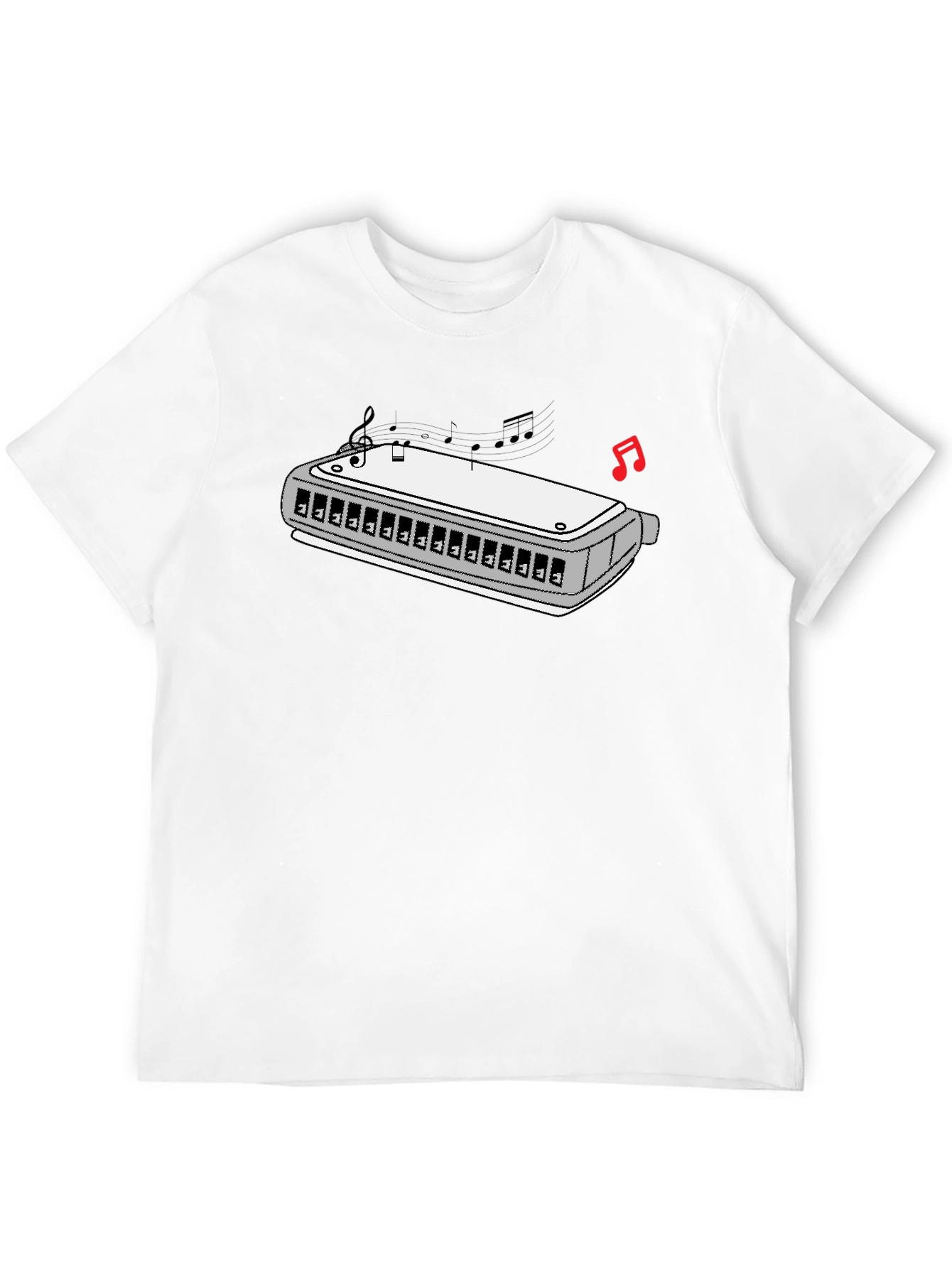 Harmonica Music T-Shirt - Black