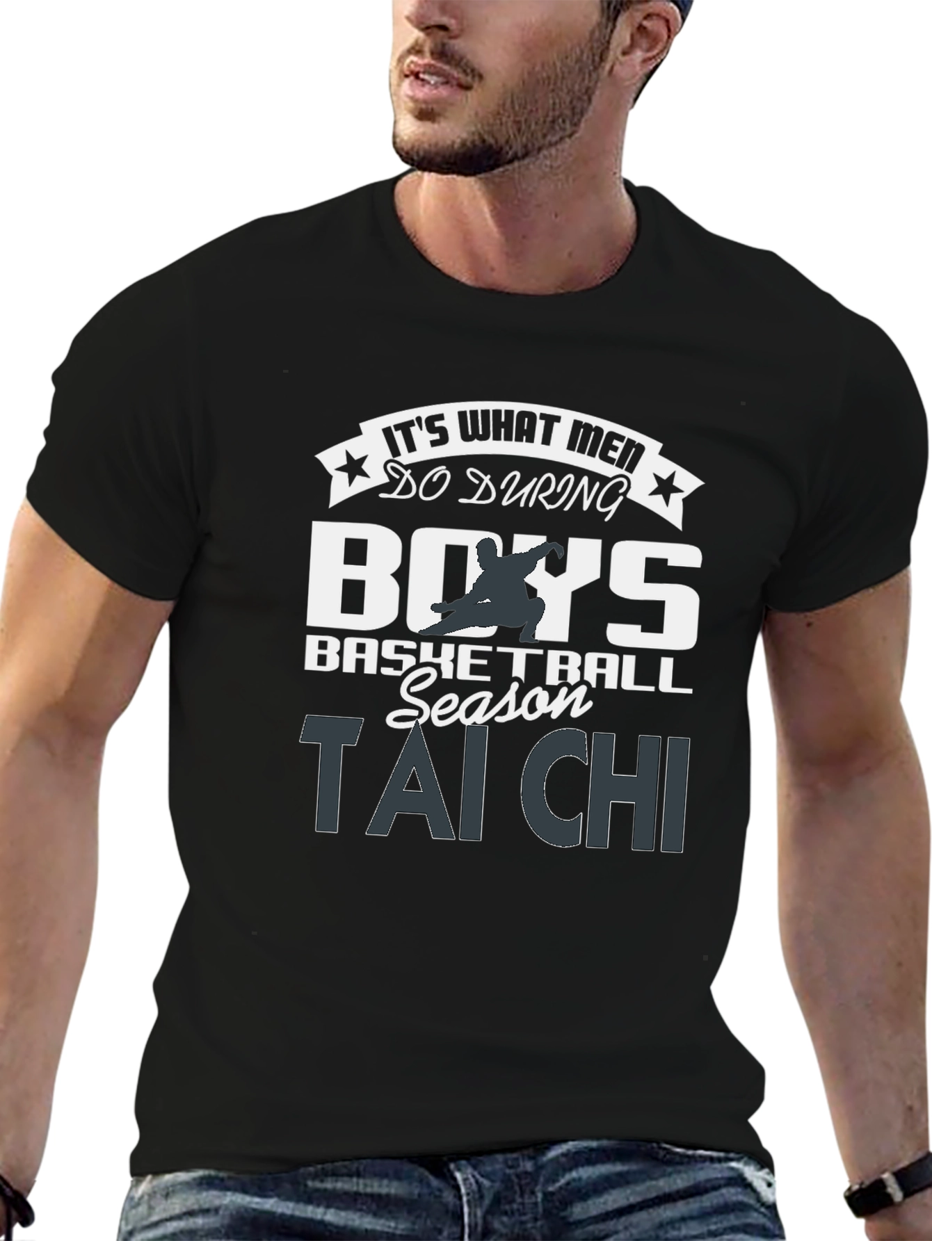 Mens Tai Chi Graphic Tee - Basketball Season
