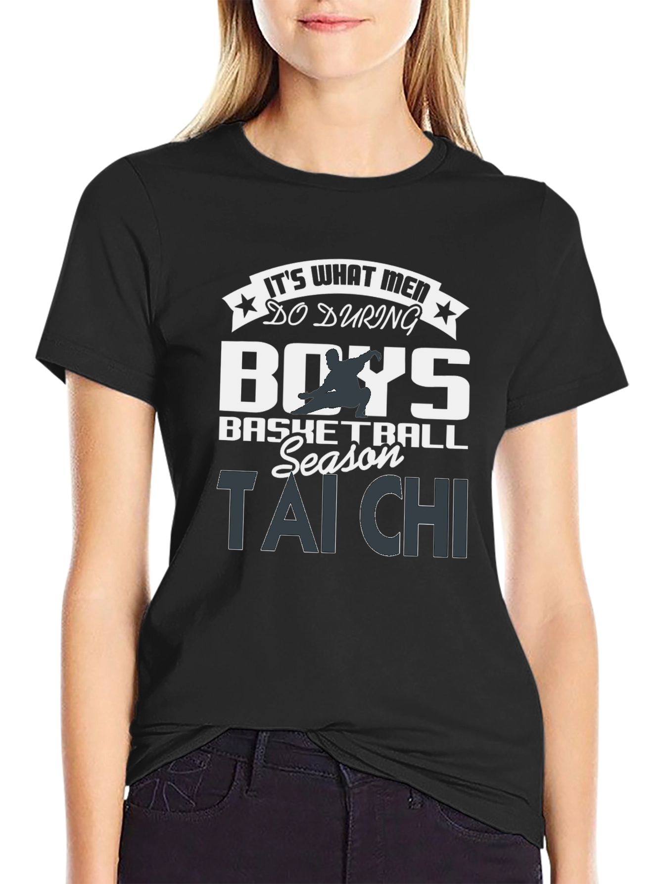 Mens Tai Chi Graphic Tee - Basketball Season