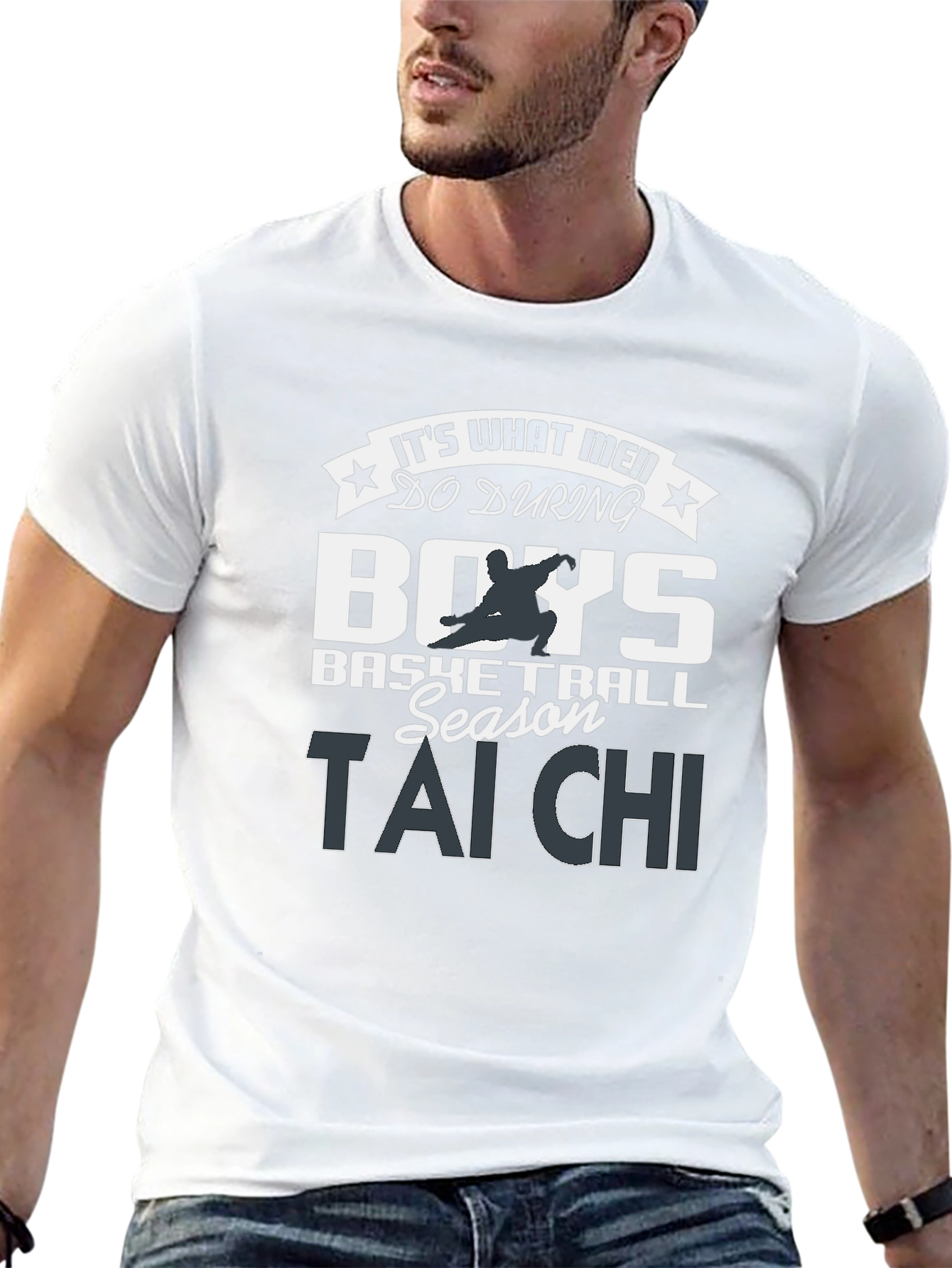 Mens Tai Chi Graphic Tee - Basketball Season