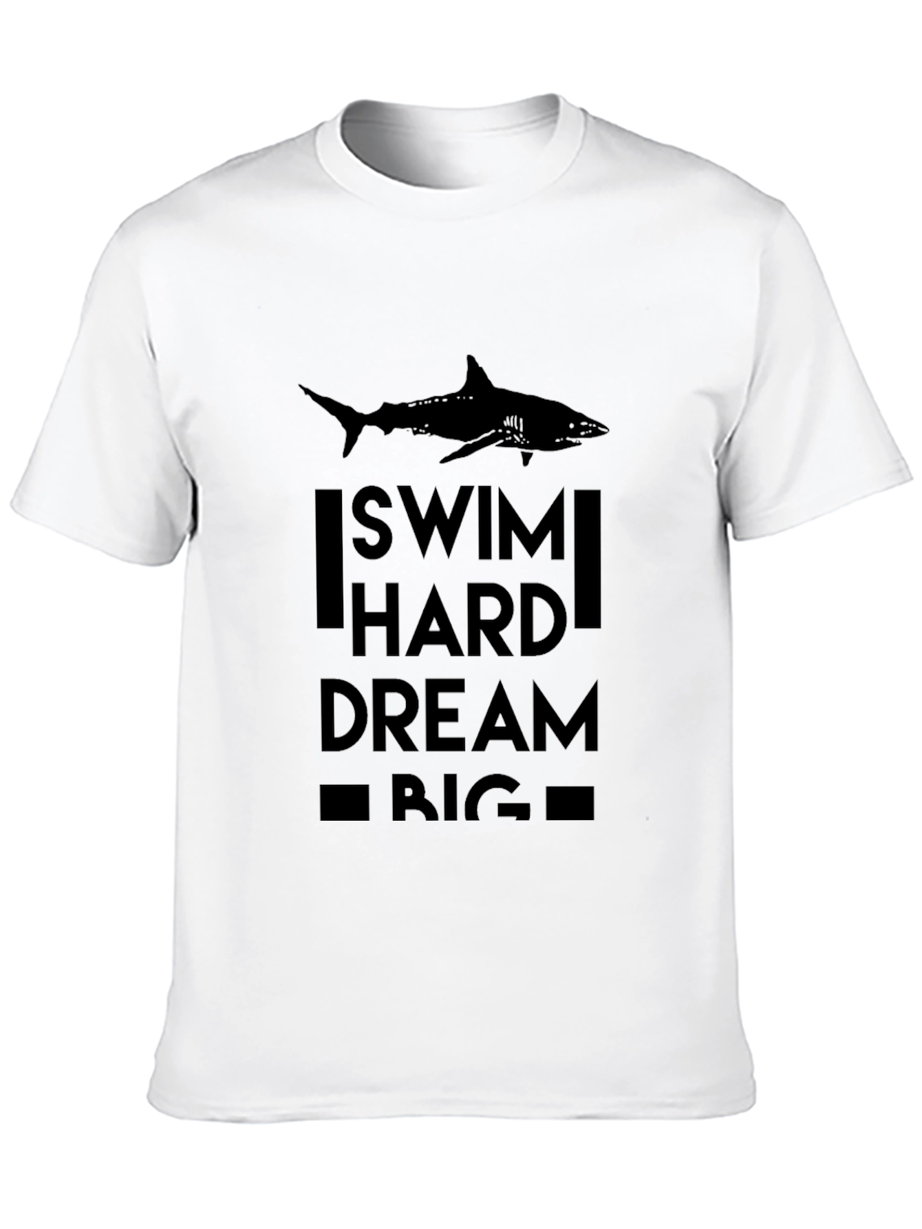 Swim Hard Dream Big Shark Graphic Tee