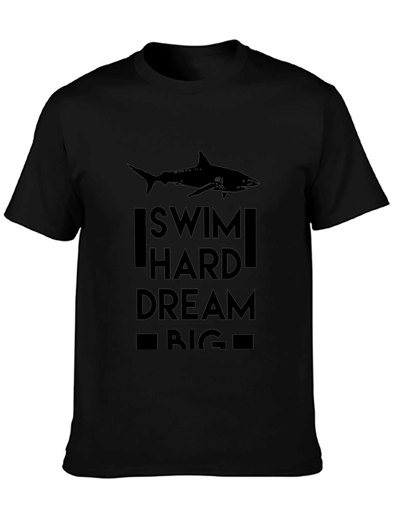 Swim Hard Dream Big Shark Graphic Tee