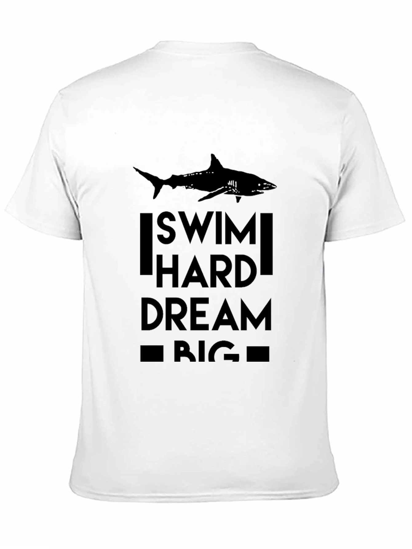Swim Hard Dream Big Shark Graphic Tee