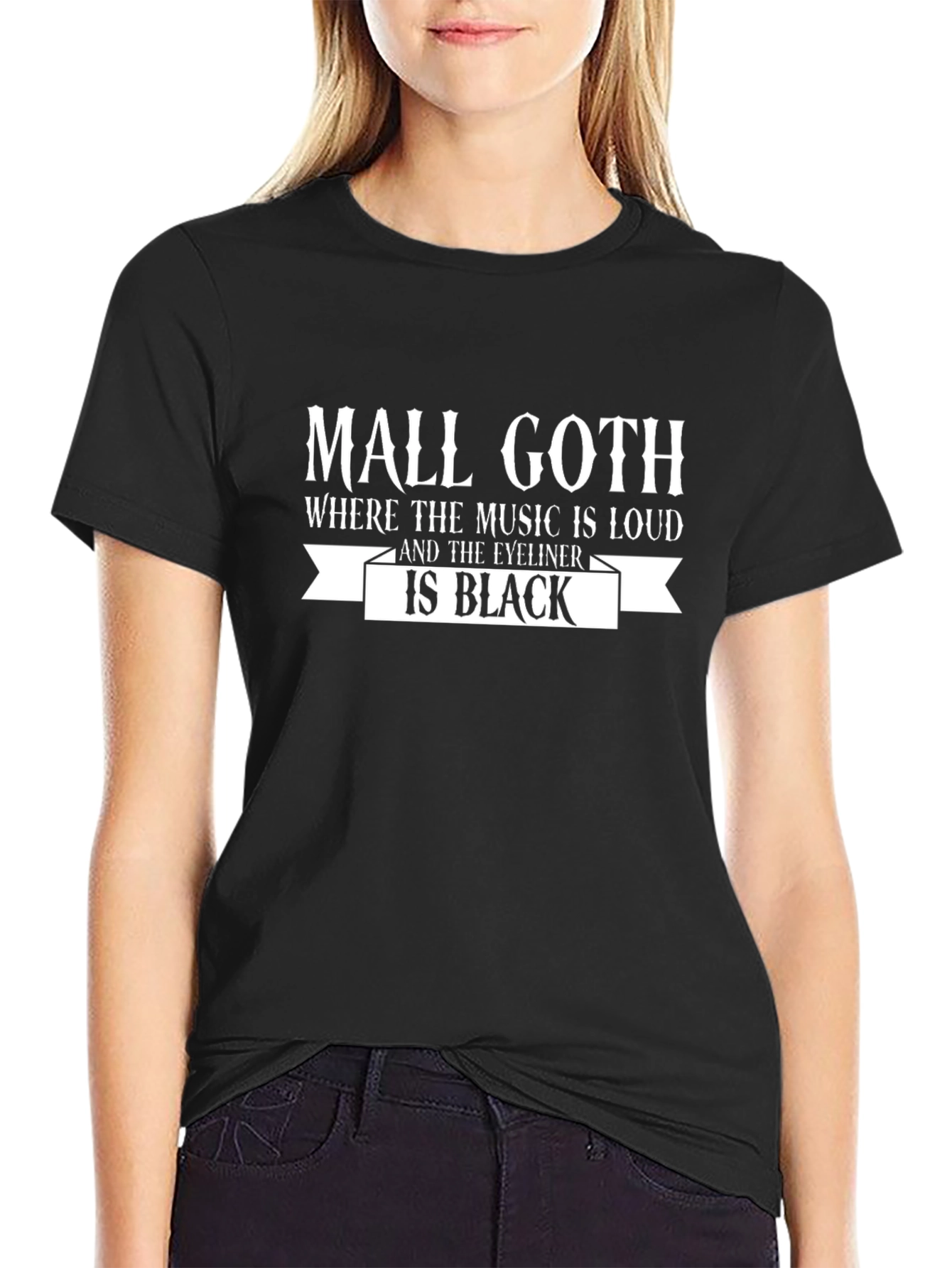 Mall Goth Black Graphic Tee