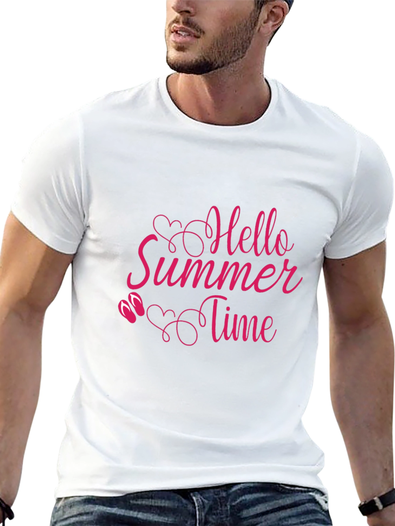 Hello Summer Time Black T-Shirt