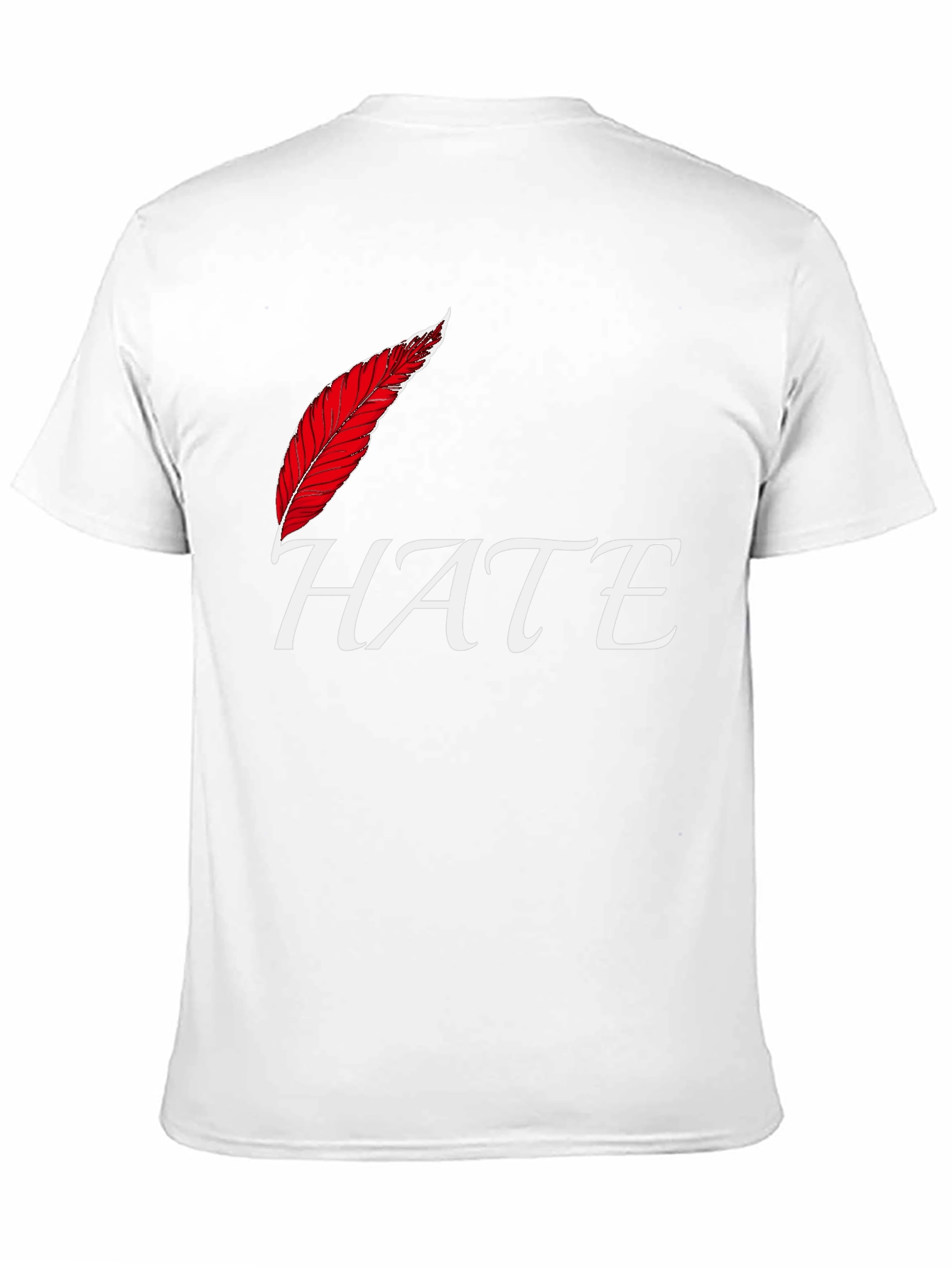 Hate Feather T-Shirt - Edgy Graphic Tee