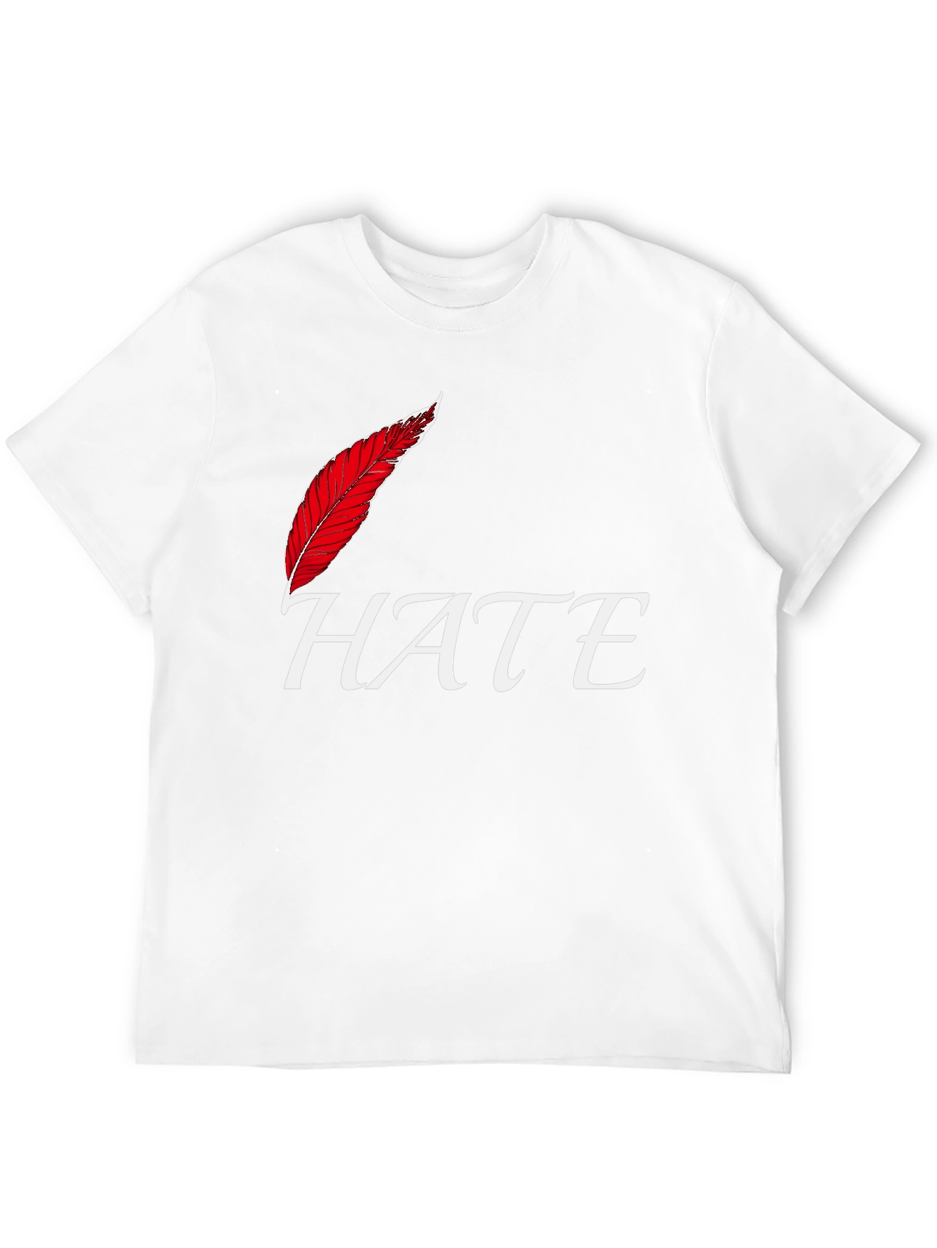 Hate Feather T-Shirt - Edgy Graphic Tee