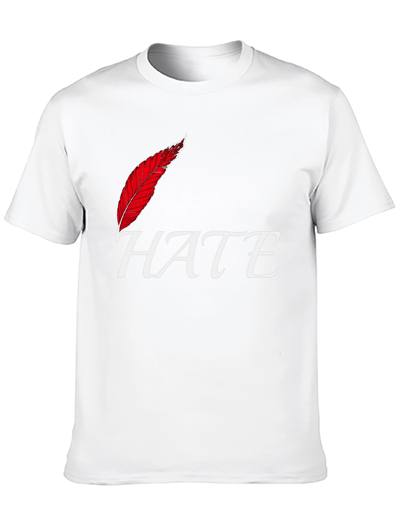 Hate Feather T-Shirt - Edgy Graphic Tee