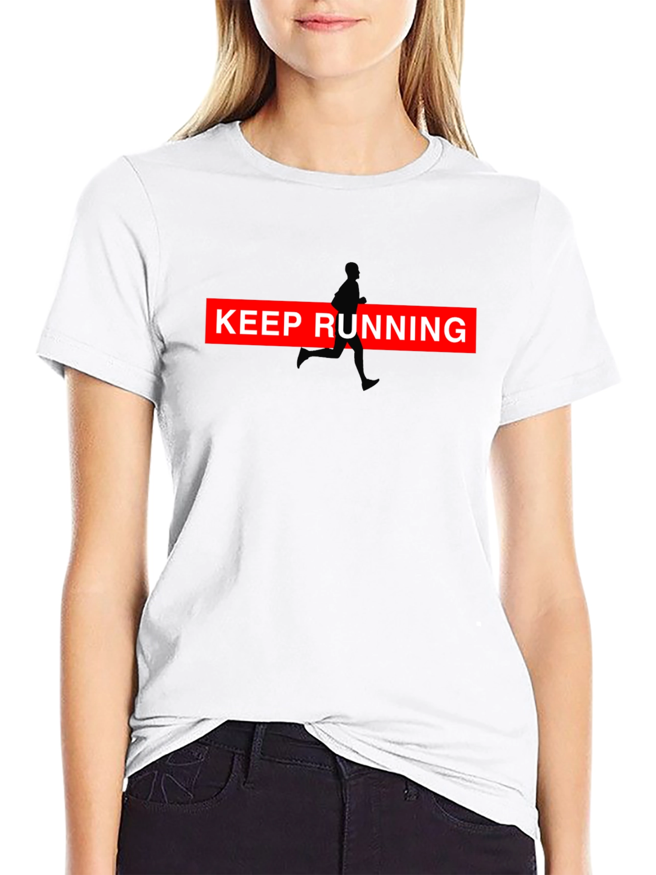 Keep Running Graphic Tee - Black