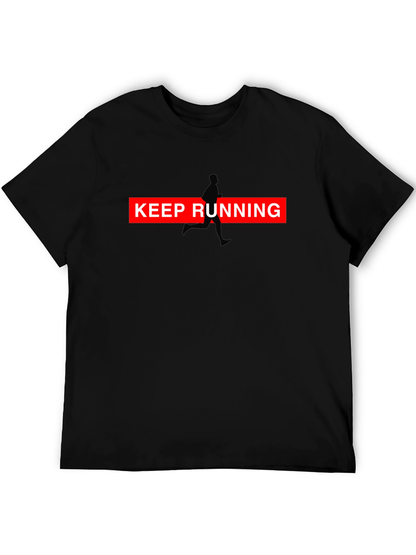 Keep Running Graphic Tee - Black