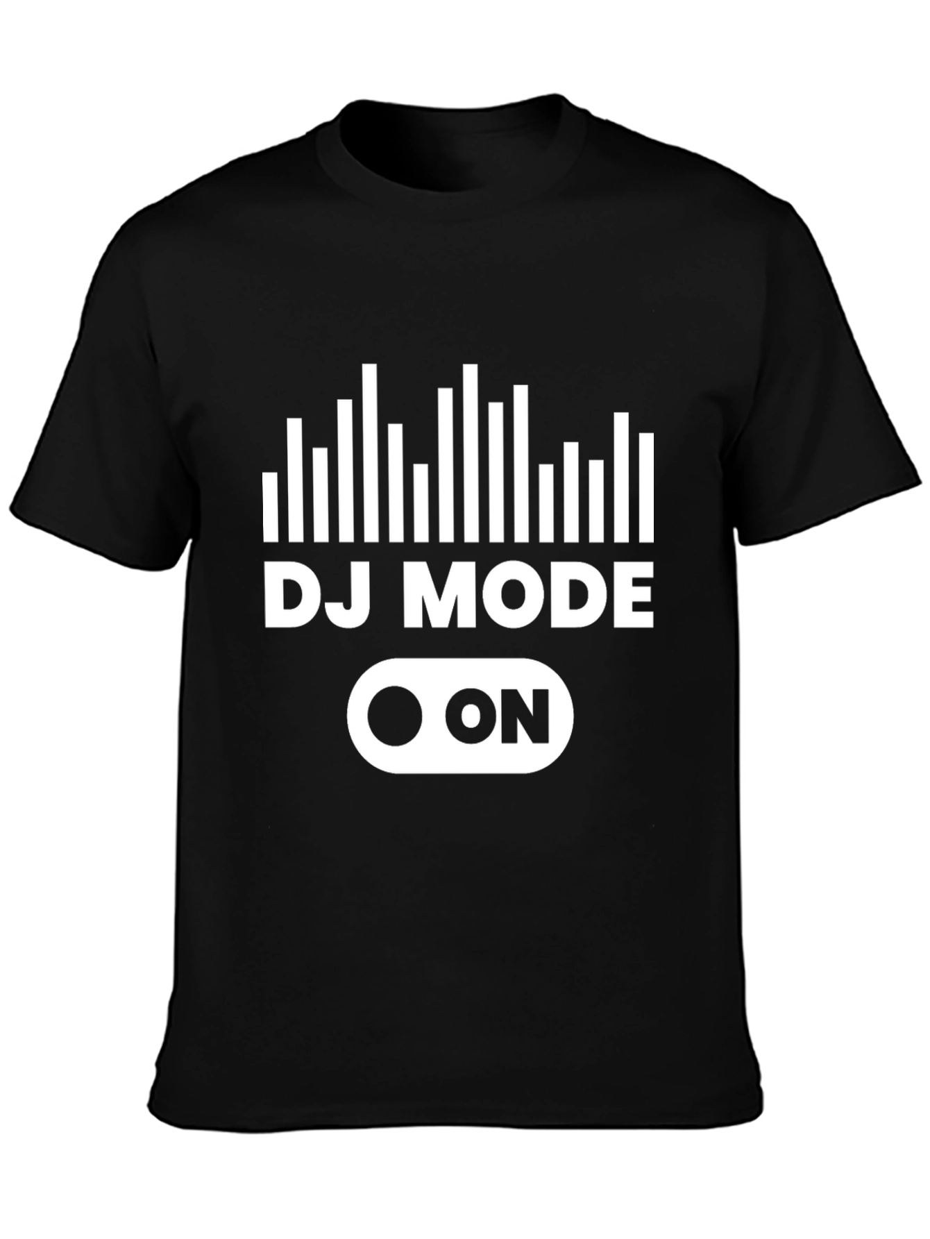 DJ Mode On Black Graphic Tee
