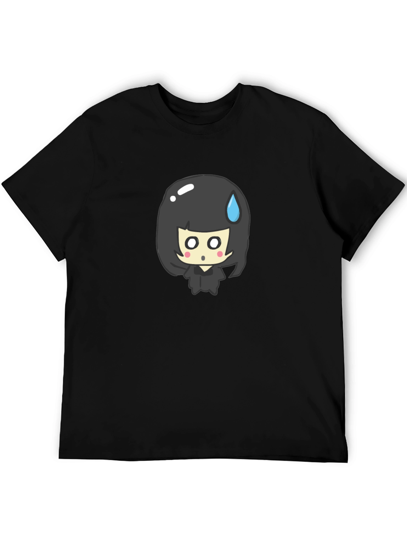 Anime Girl Black T-Shirt